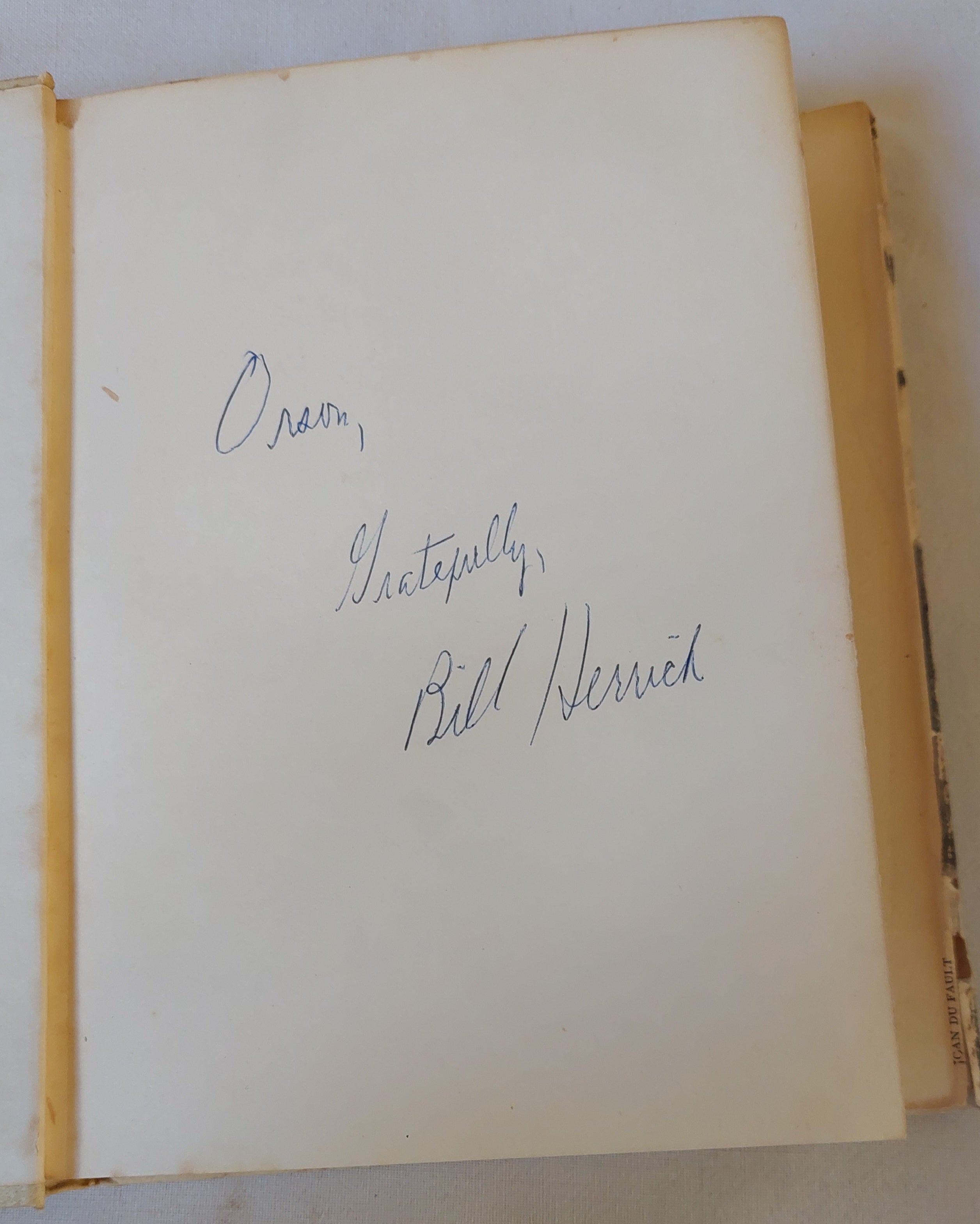 The Itinerant A Novel by William Herrick with Personal Letter from Author to Orson Wells