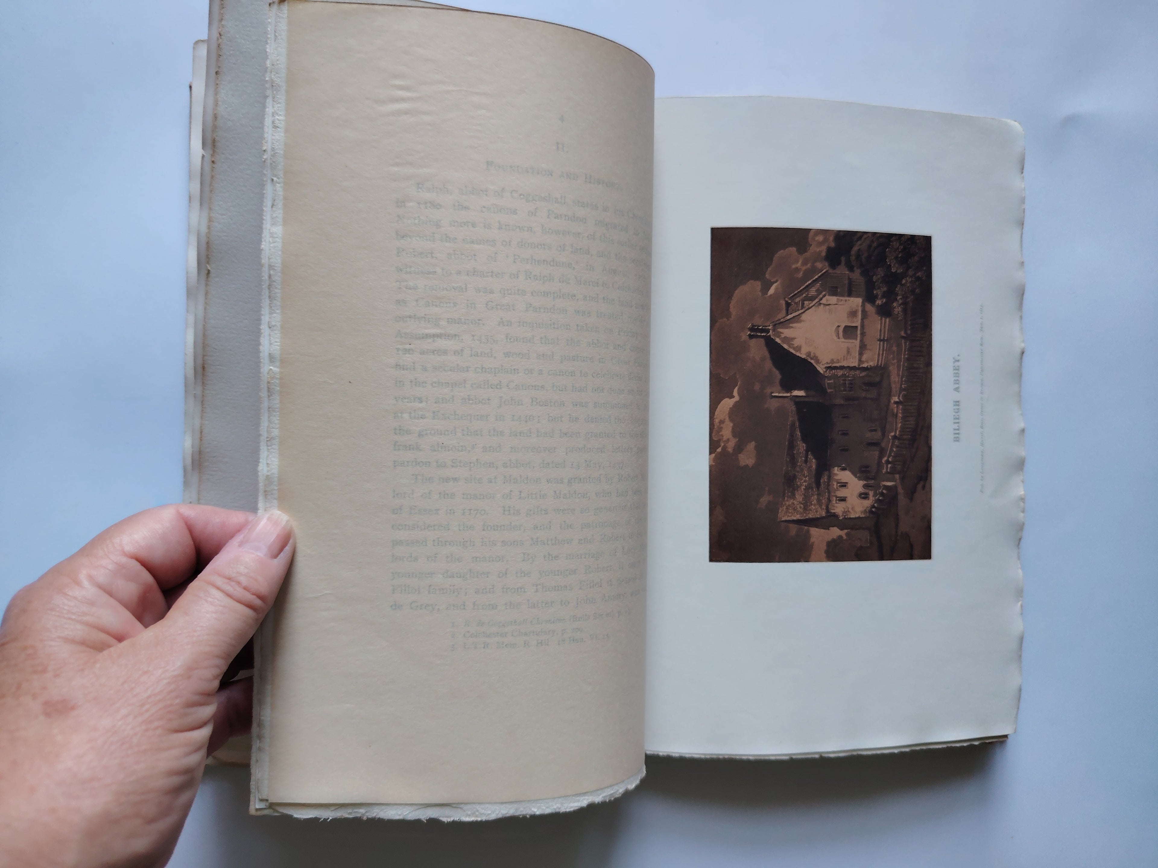 Beeleigh Abbey Essex R C Fowler and A W Clapham First Edition Book Published in 1922 with Fold Out Drawings