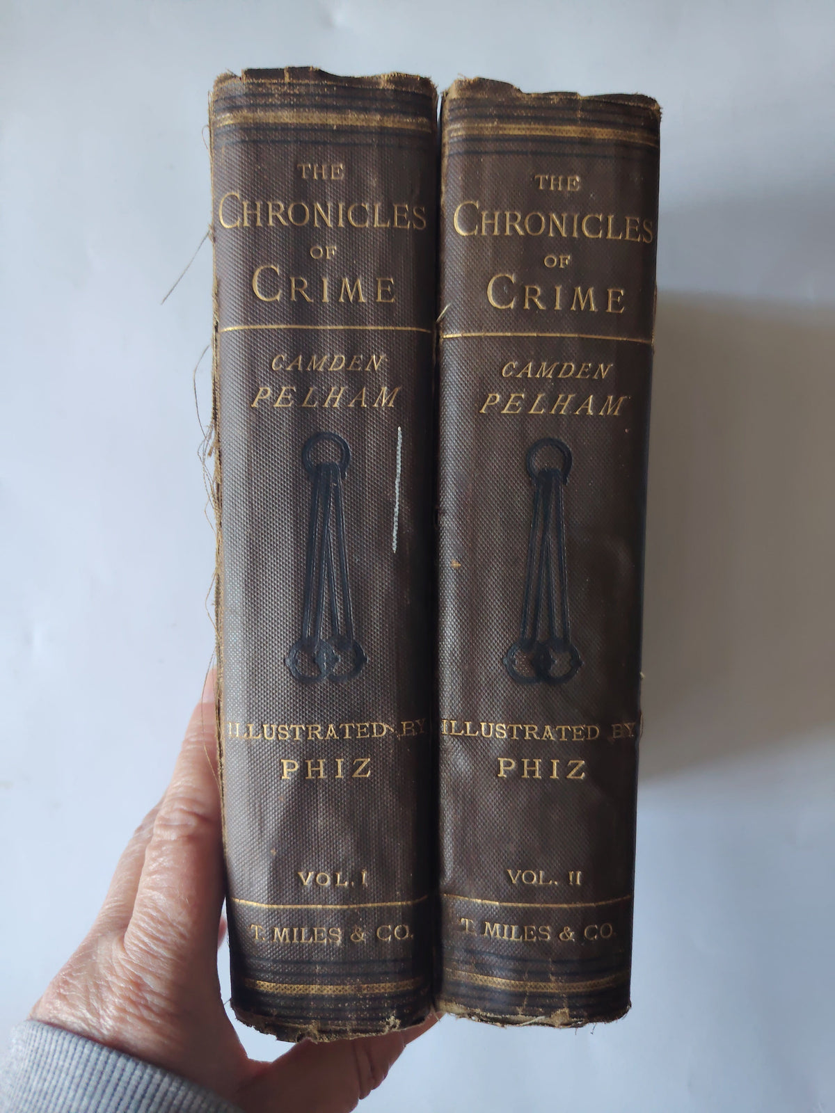 The Chronicles of Crime or The New Newgate Calendar Vol I and II by Camden Pelham Published by T Miles & Co 1887
