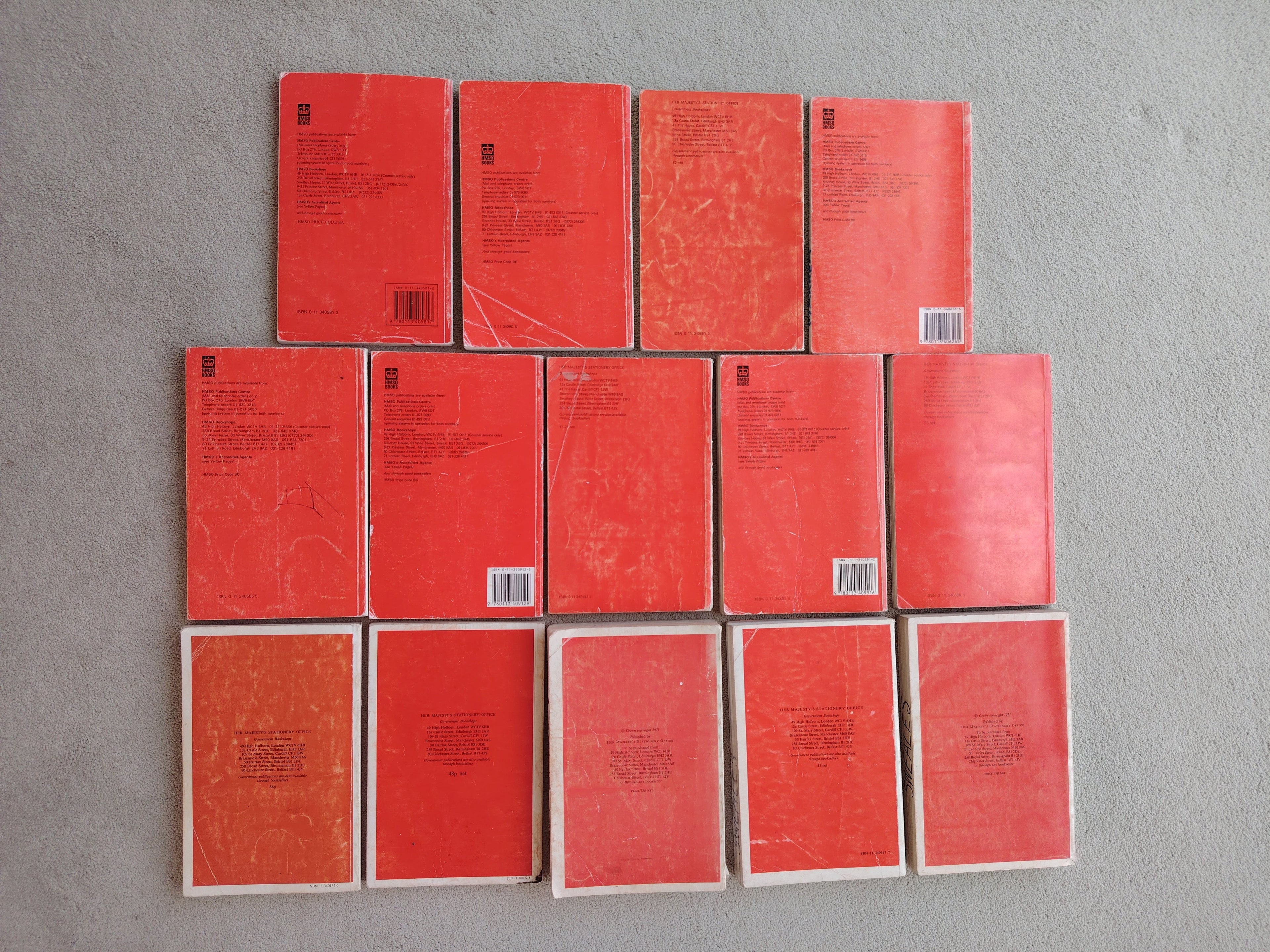 14 Books from the Manual of Firemanship Series published by the Home Office (Fire Department) 1970/80s