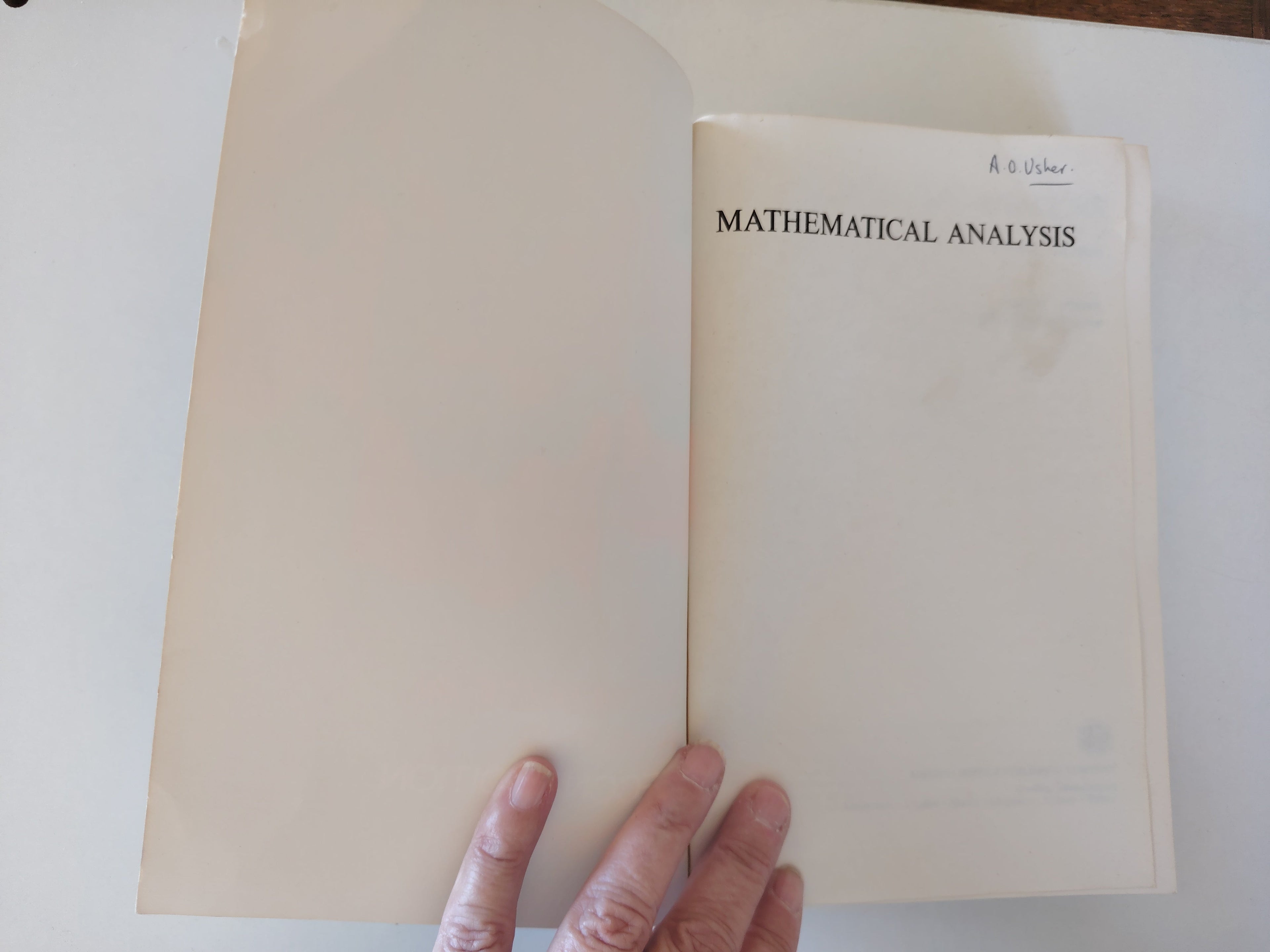 Mathematical Analysis Second Edition by Tom M Apostol by Addison-Wesley Publishing 1974