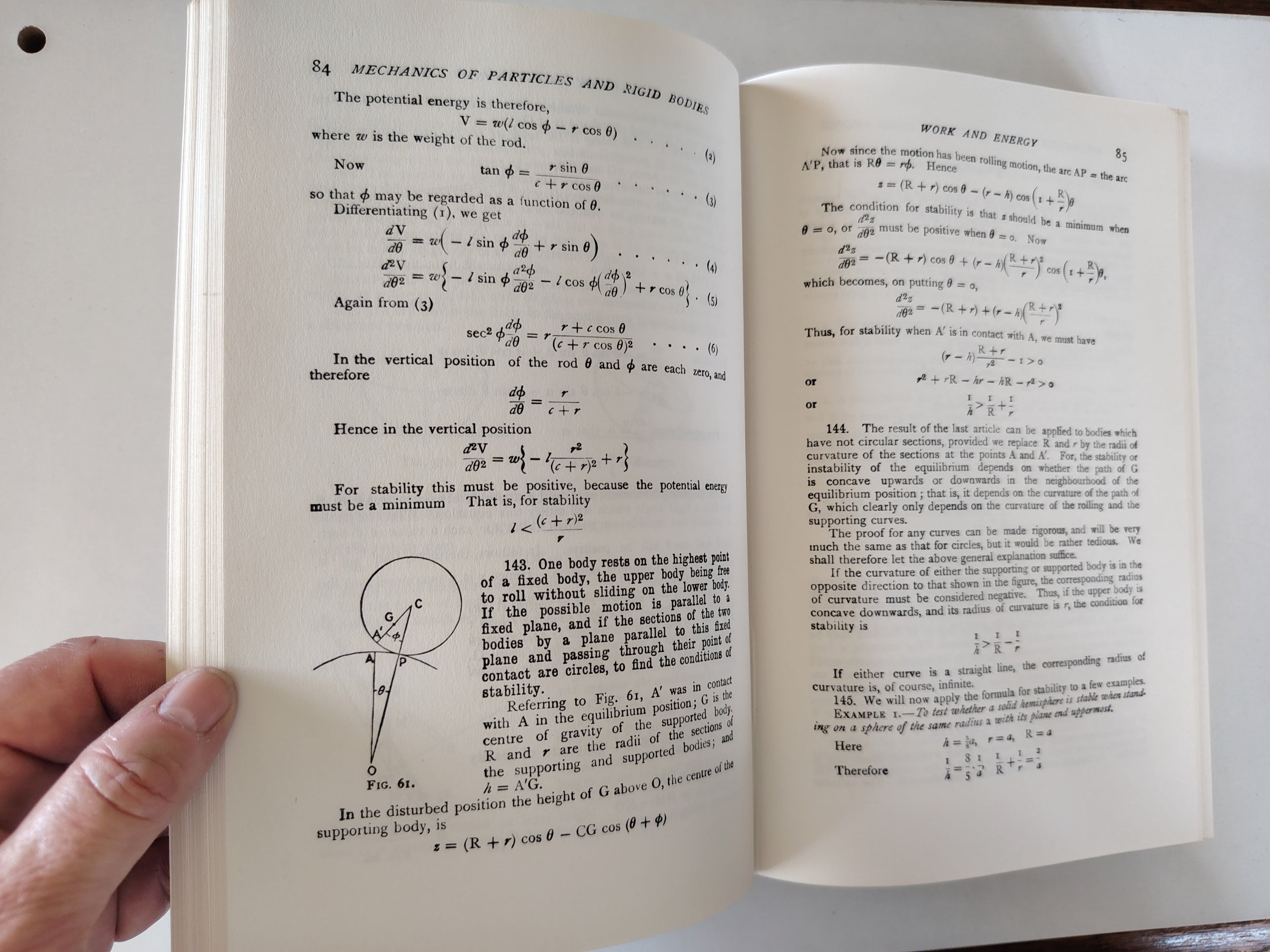 Mechanics of Particles and Rigid Bodies by John Prescott with Diagrams Published 1966