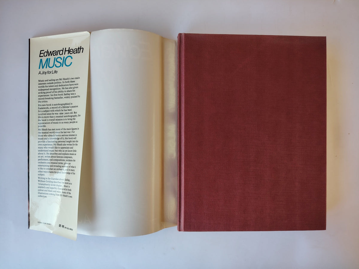 Music A Joy for Life by Edward Heath SIGNED First Edition Hardback Book 1976