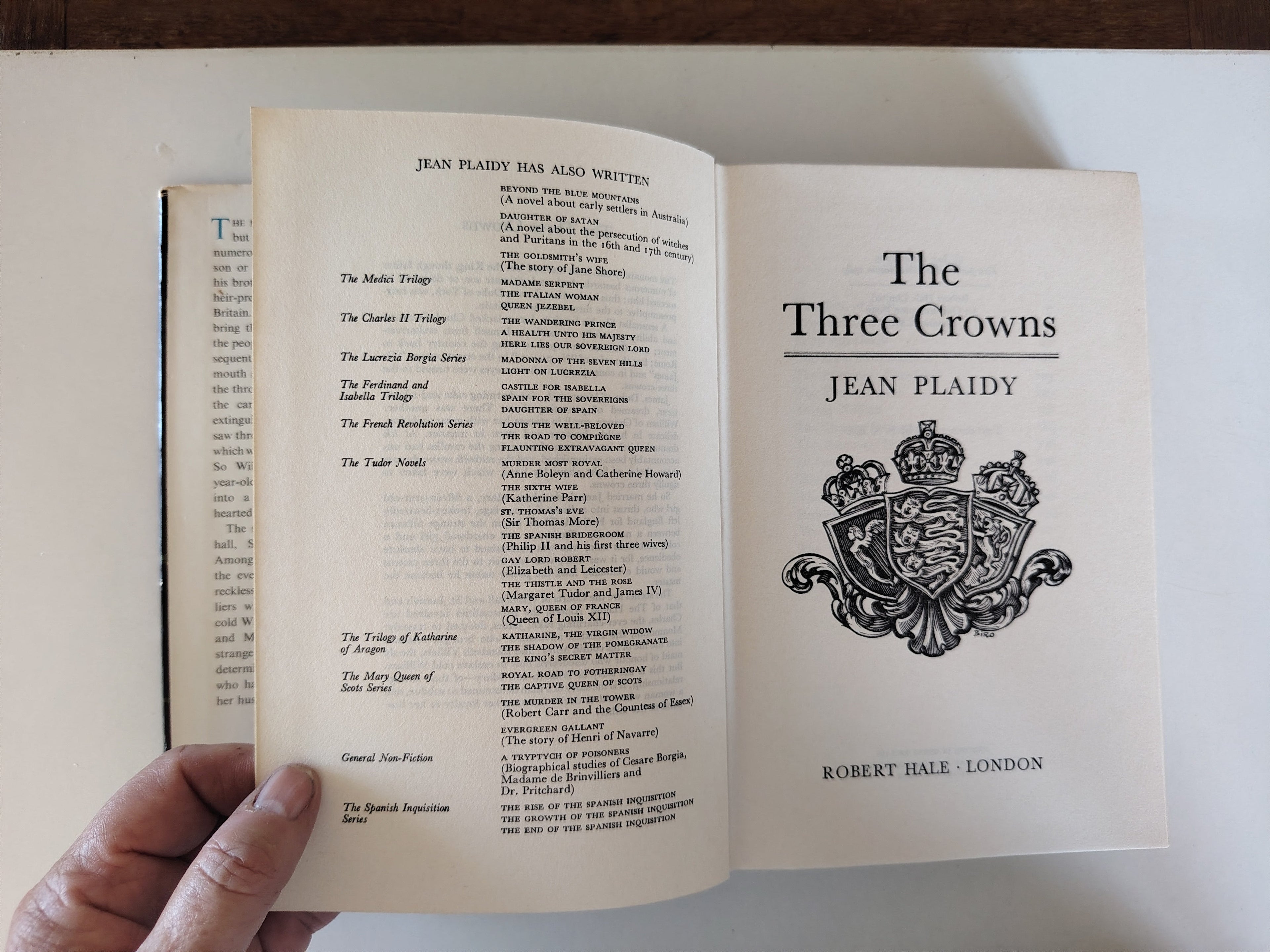 Two First Edition Jean Plaidy Hardback Books with Dustjackets 1961 and 1965 Published by Robert Hale Limited