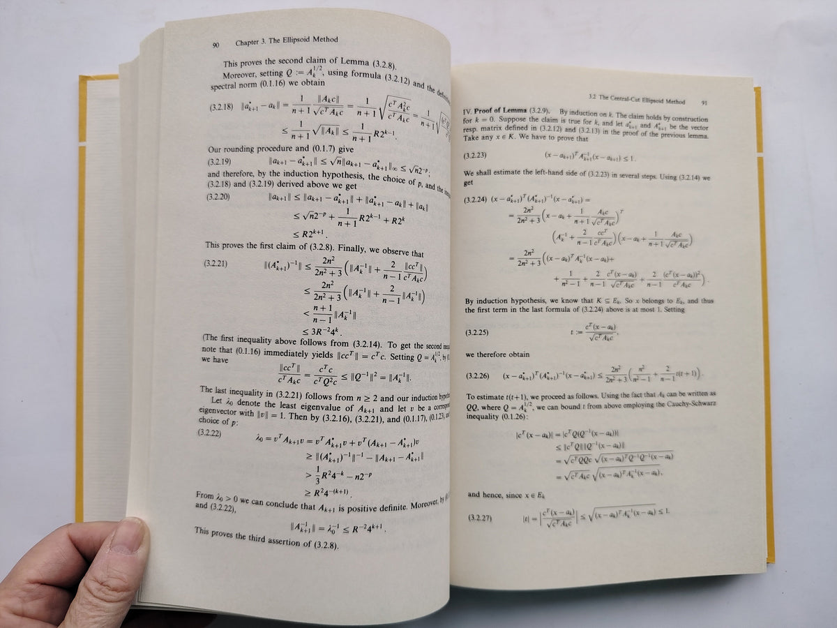 Geometric Algorithms and Combinatorial Optimization Second Corrected Edition y Martin Grotschel, Laszlo Lovasz and Alexander Schrijver Algorithms and Combinatorics 2