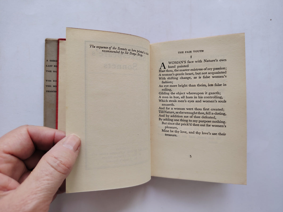 Shakespeare's Sonnets The Omar Series Published by The Richards Press Ltd Undated