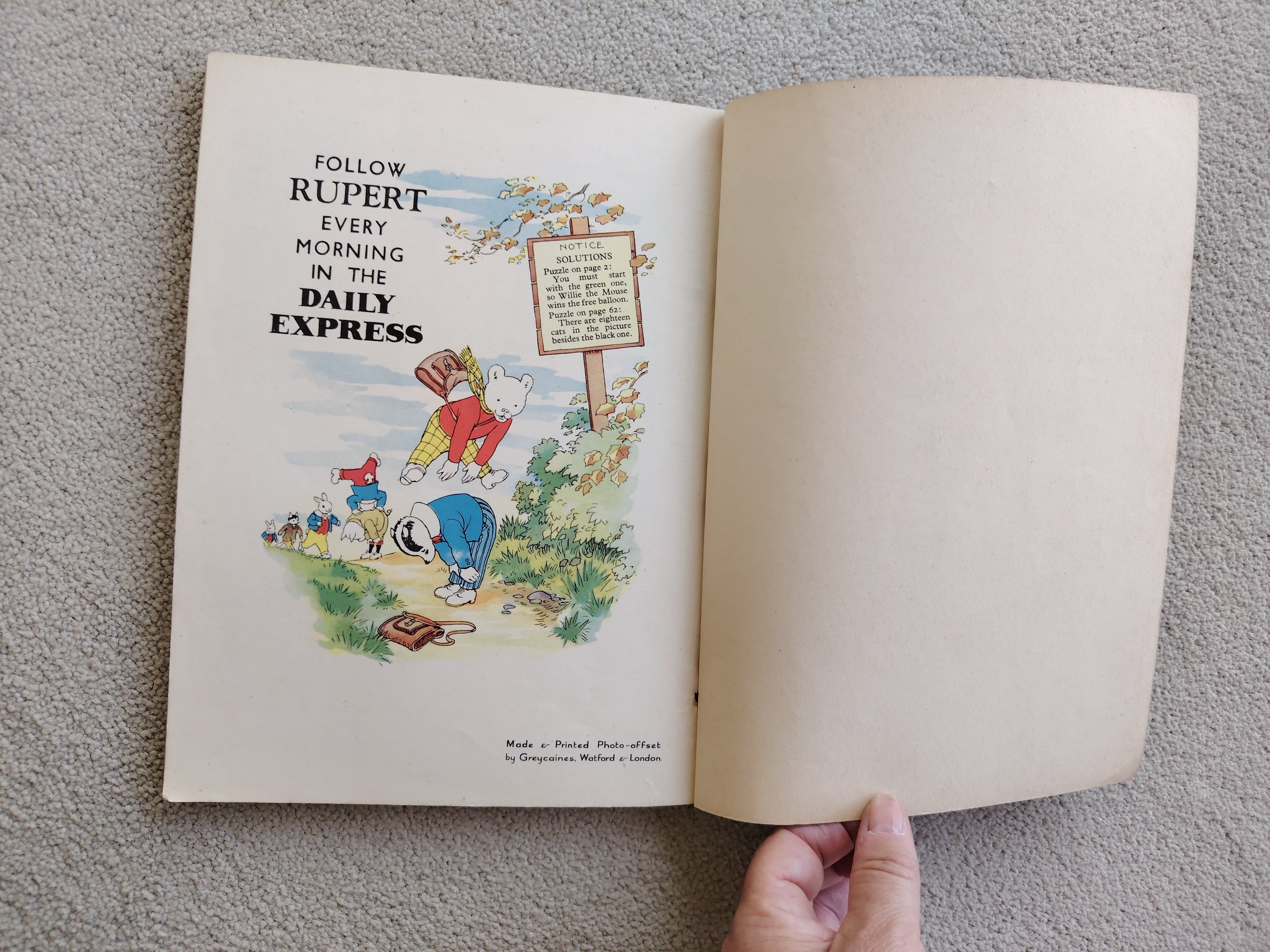 The Rupert Book The Daily Express Annual 1948 Very Good for Soft Cover Book