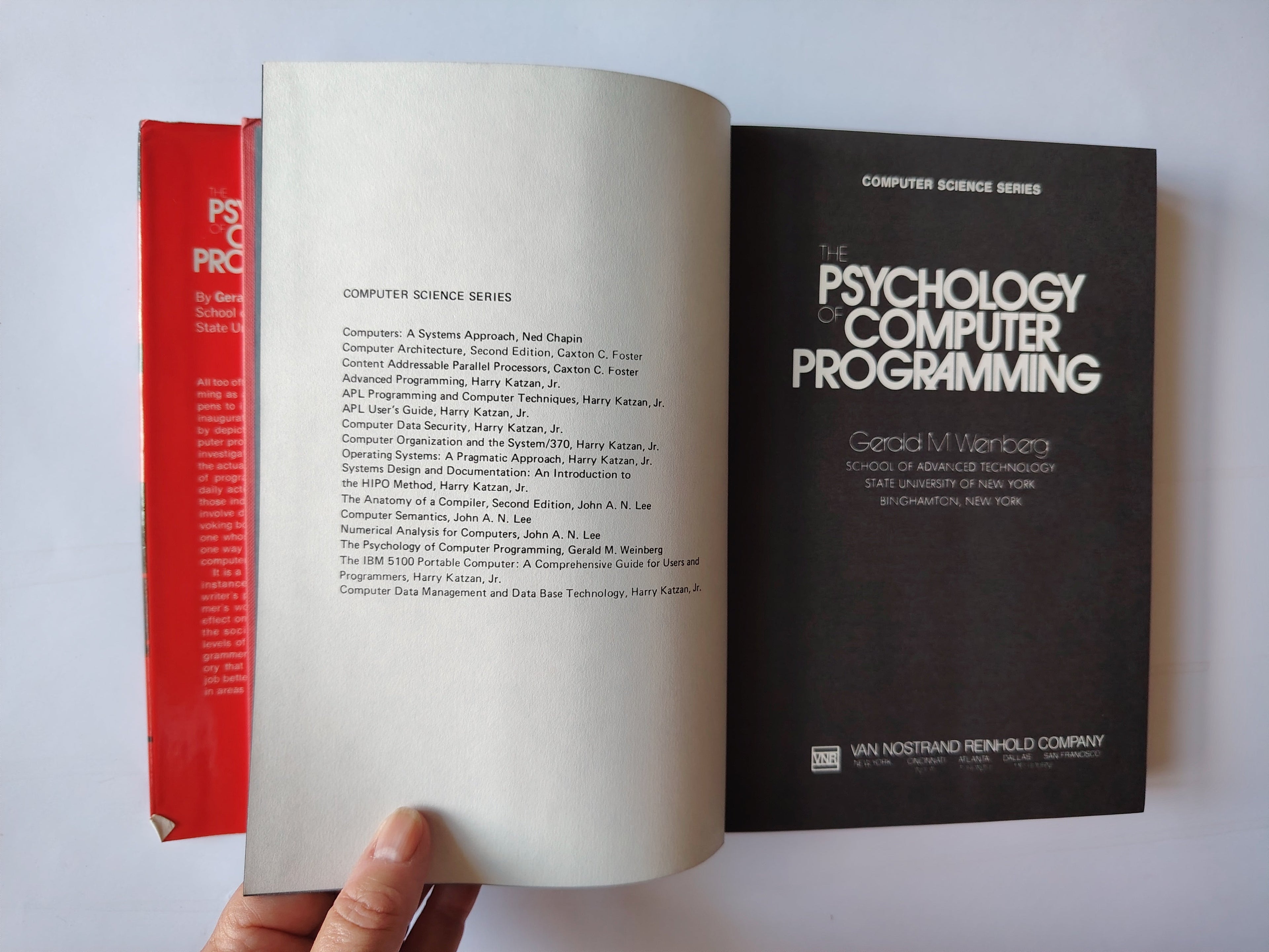 The Psychology of Computer Programming by Gerald M Weinberg Computer Science Series 1971 Hardback Book