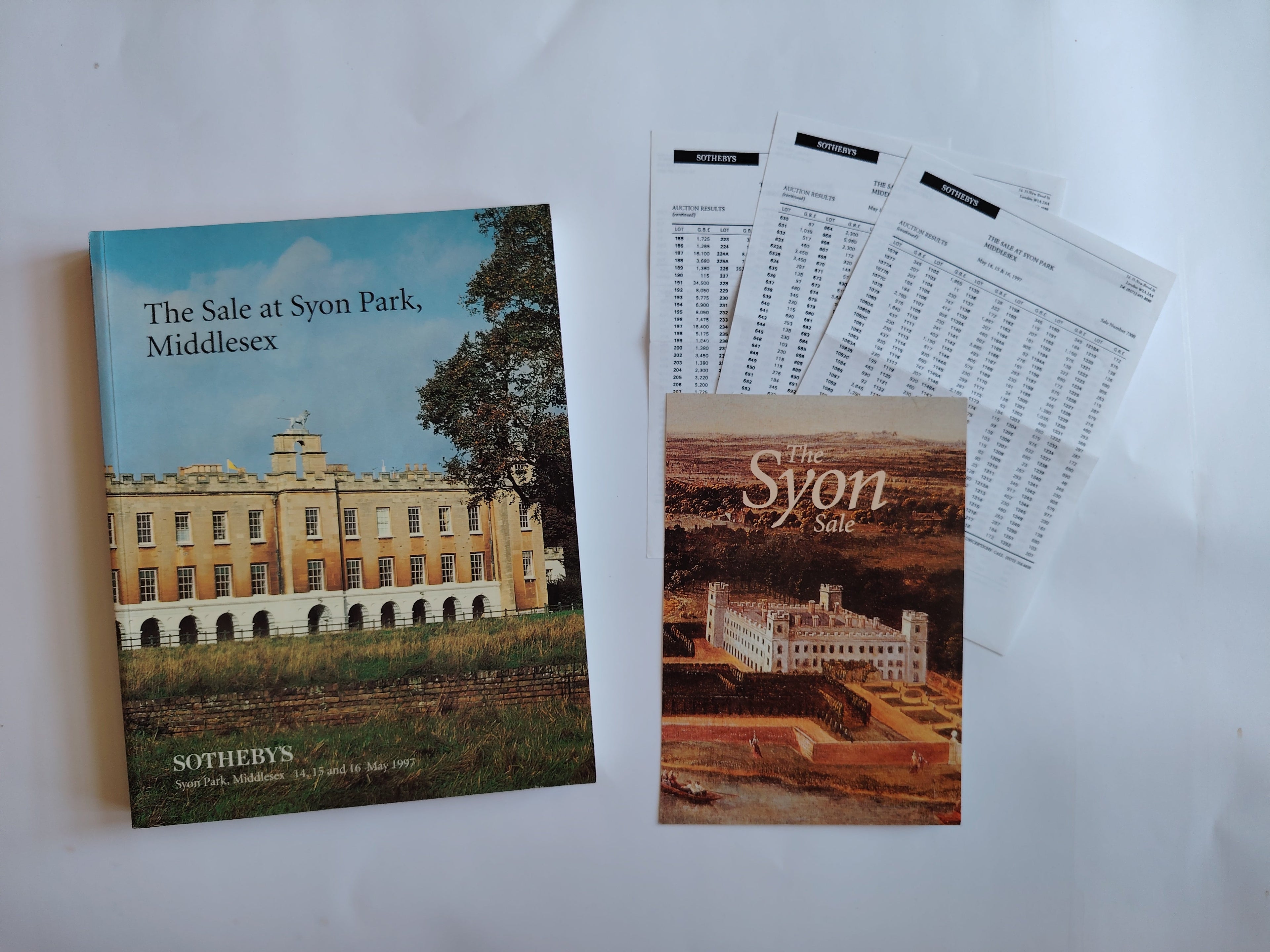 The Sale at Syon Park Middlesex Sotheby's Catalogue including Auction Flyer and Results 1997