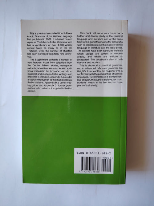 A new Arabic grammar of the written language J A Haywood and H M Nahmad 2005 Paperback Book