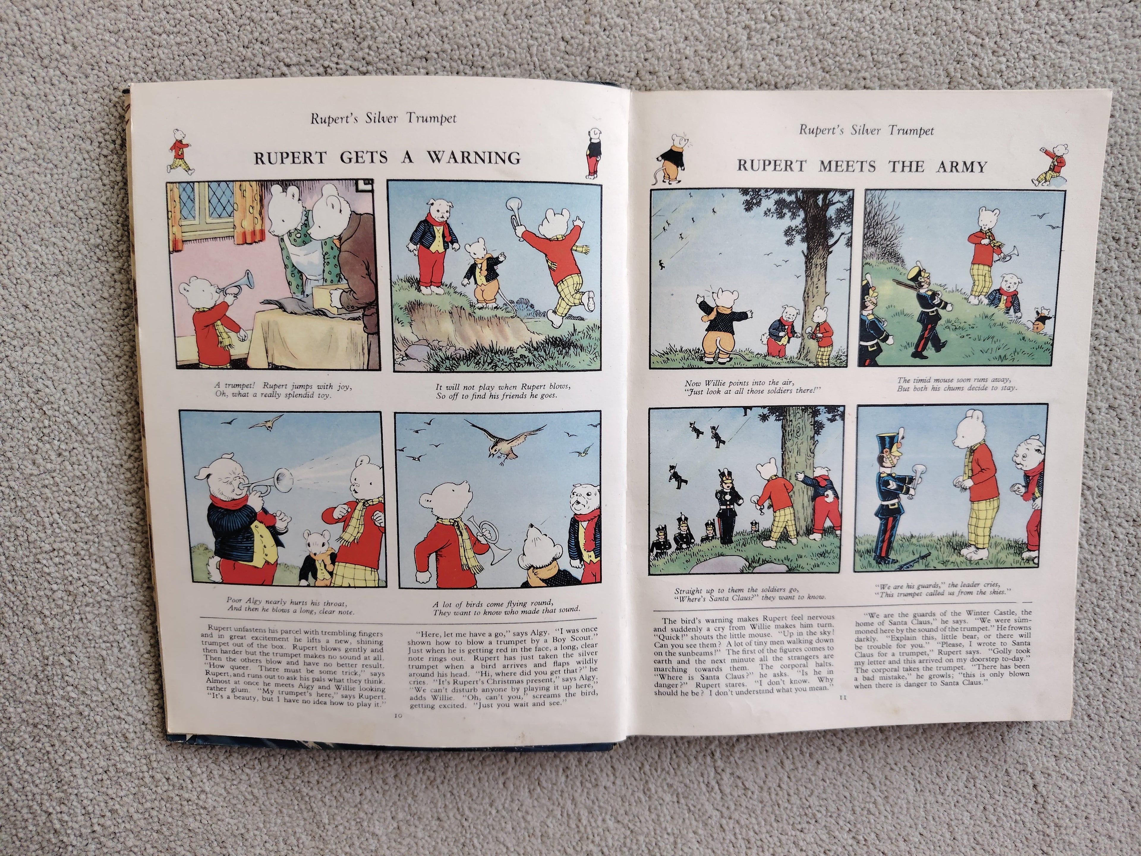 Adventures of Rupert Book The Daily Express Annual 1950 Hardcover Book