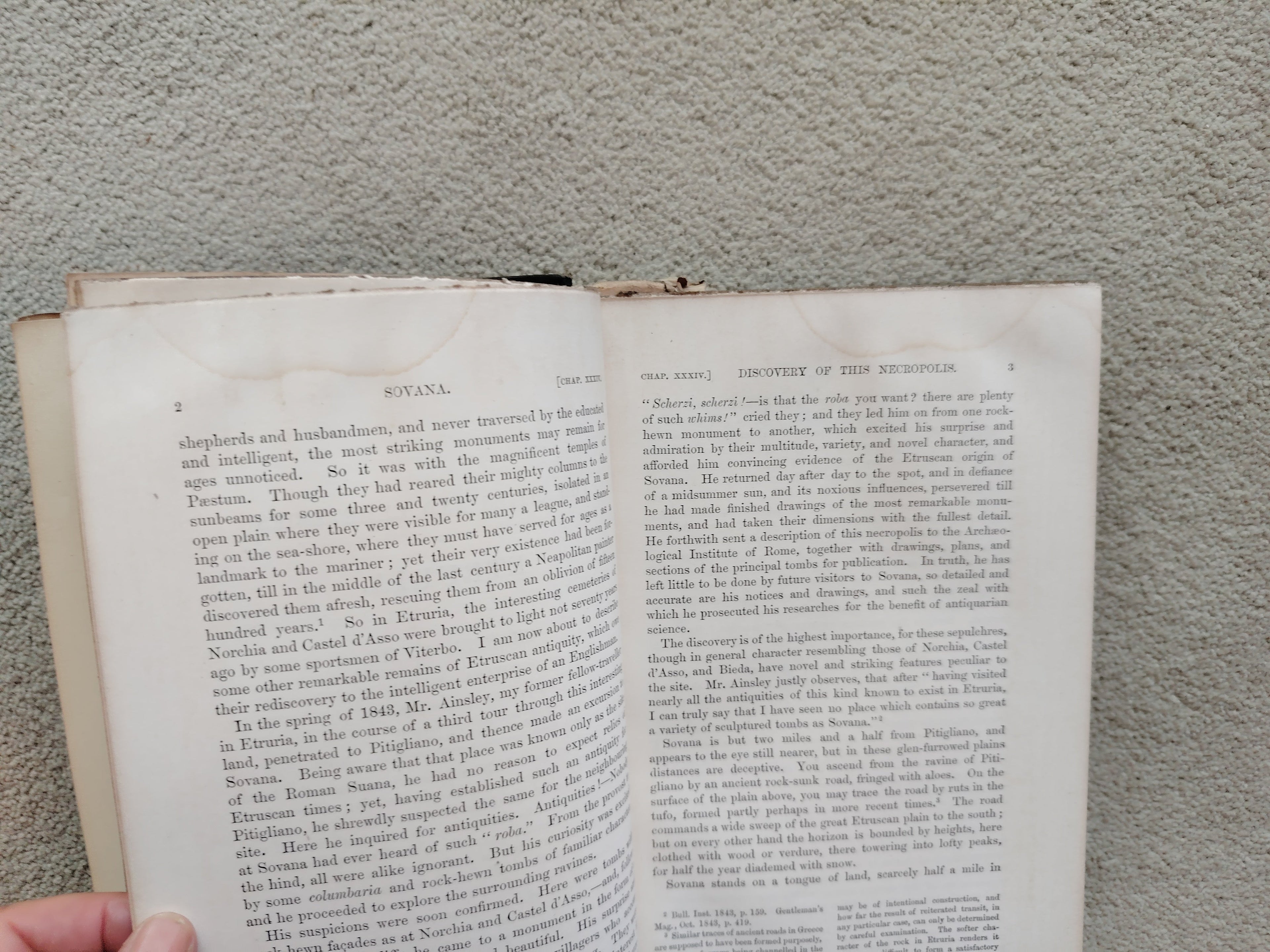 The Cities and Cemeteries of Etruria in Two Volumes by George Dennis Published by John Murray in 1883