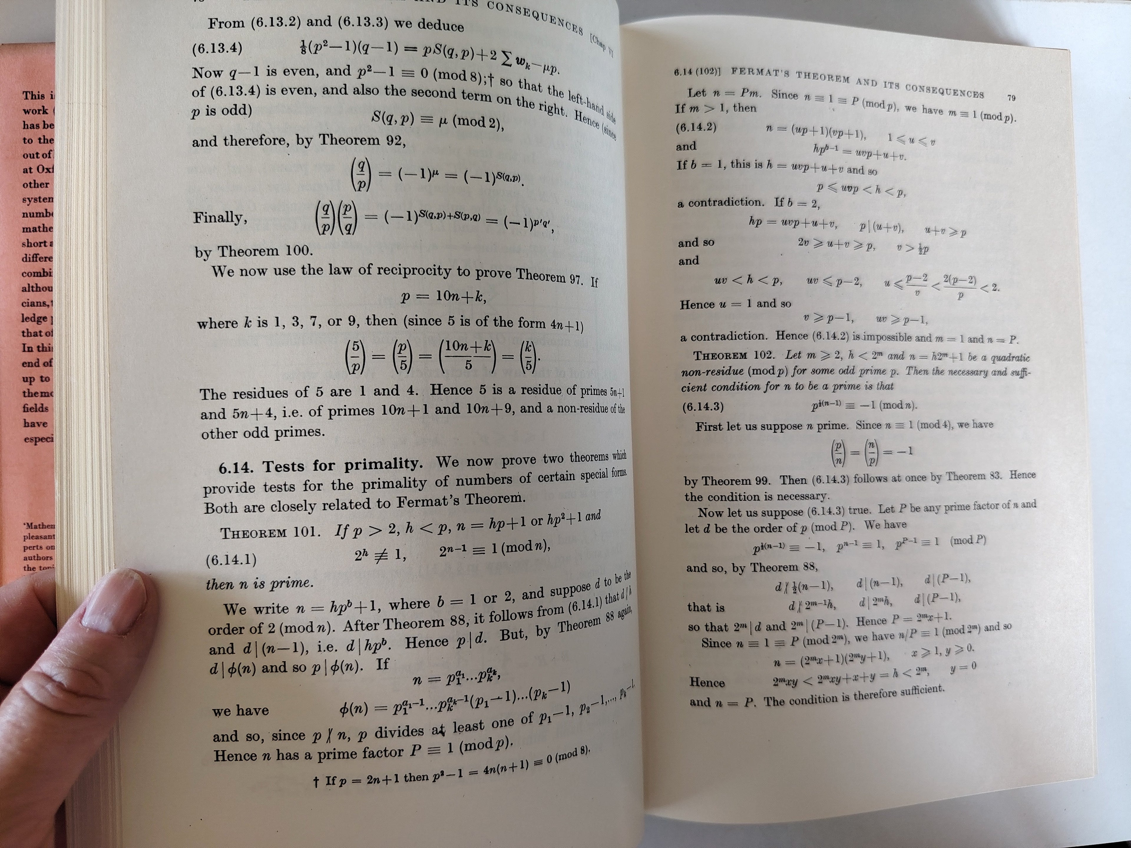 An Introduction to The Theory of Numbers Fourth Edition G H Hardy ad E M Wright Hardback Book from 1960