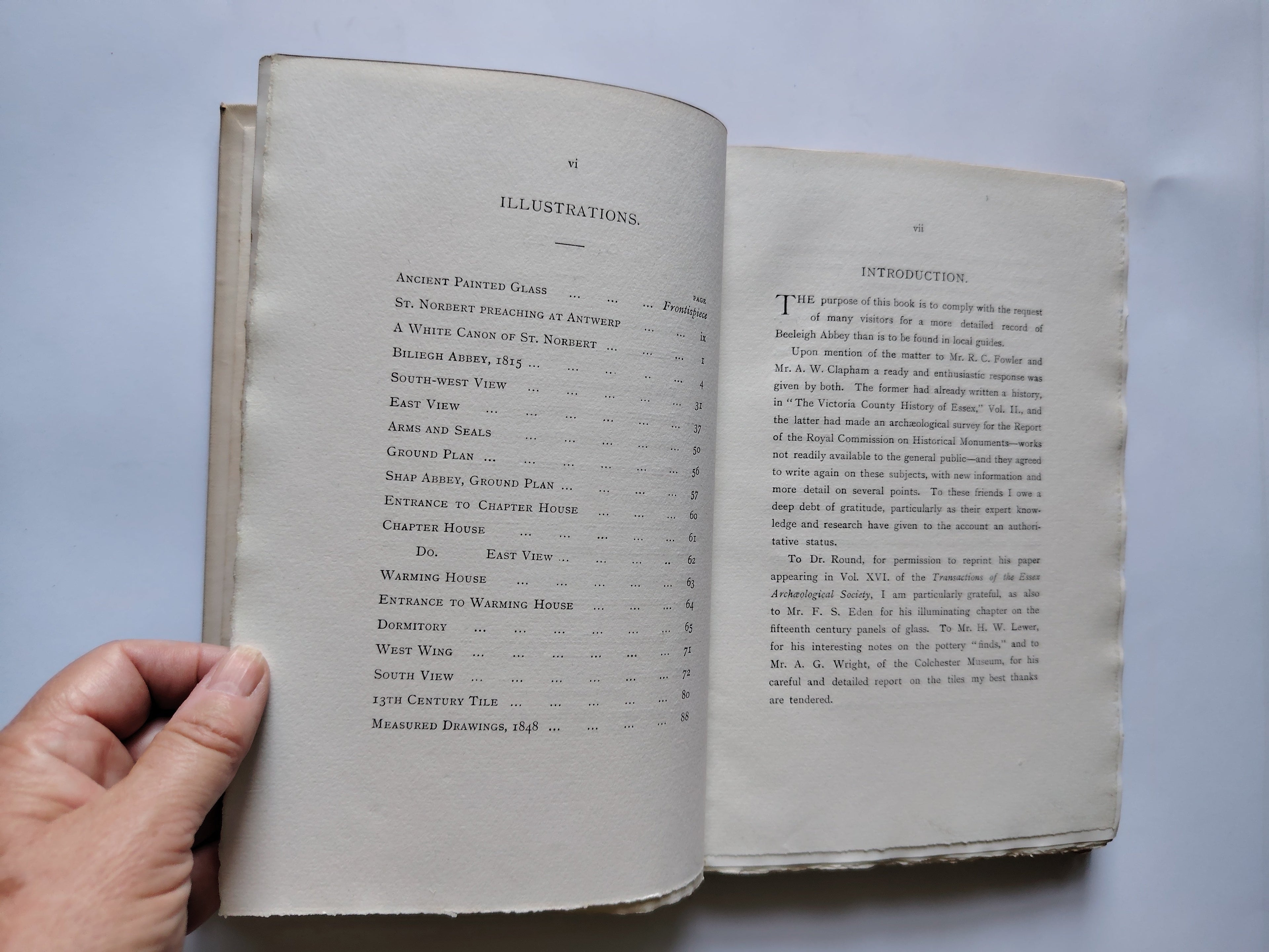 Beeleigh Abbey Essex R C Fowler and A W Clapham First Edition Book Published in 1922 with Fold Out Drawings