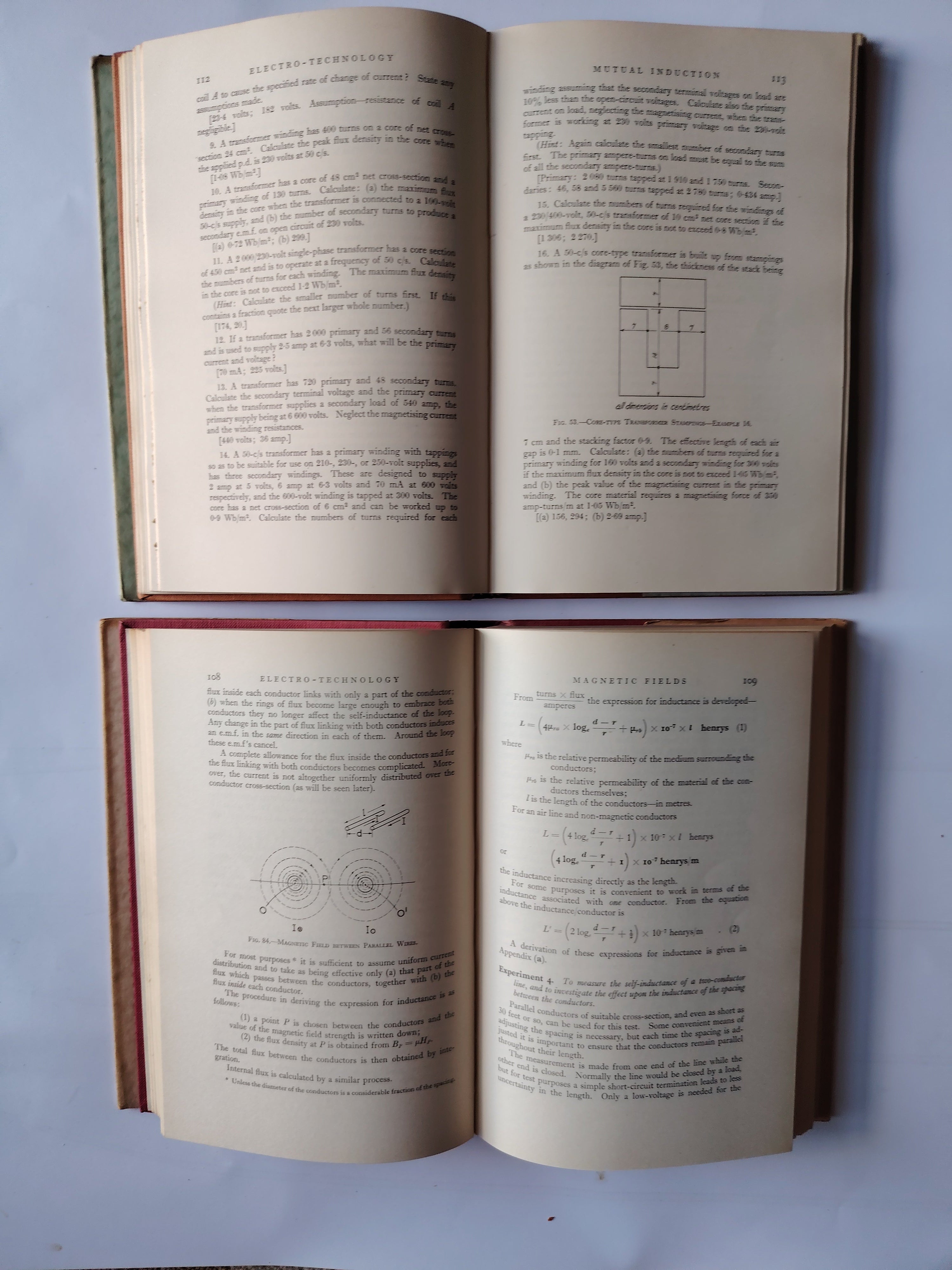 Electro-Technology for National Certificate Courses Volumes Two and Three by H Buckingham & E M Price 1956 and 1959