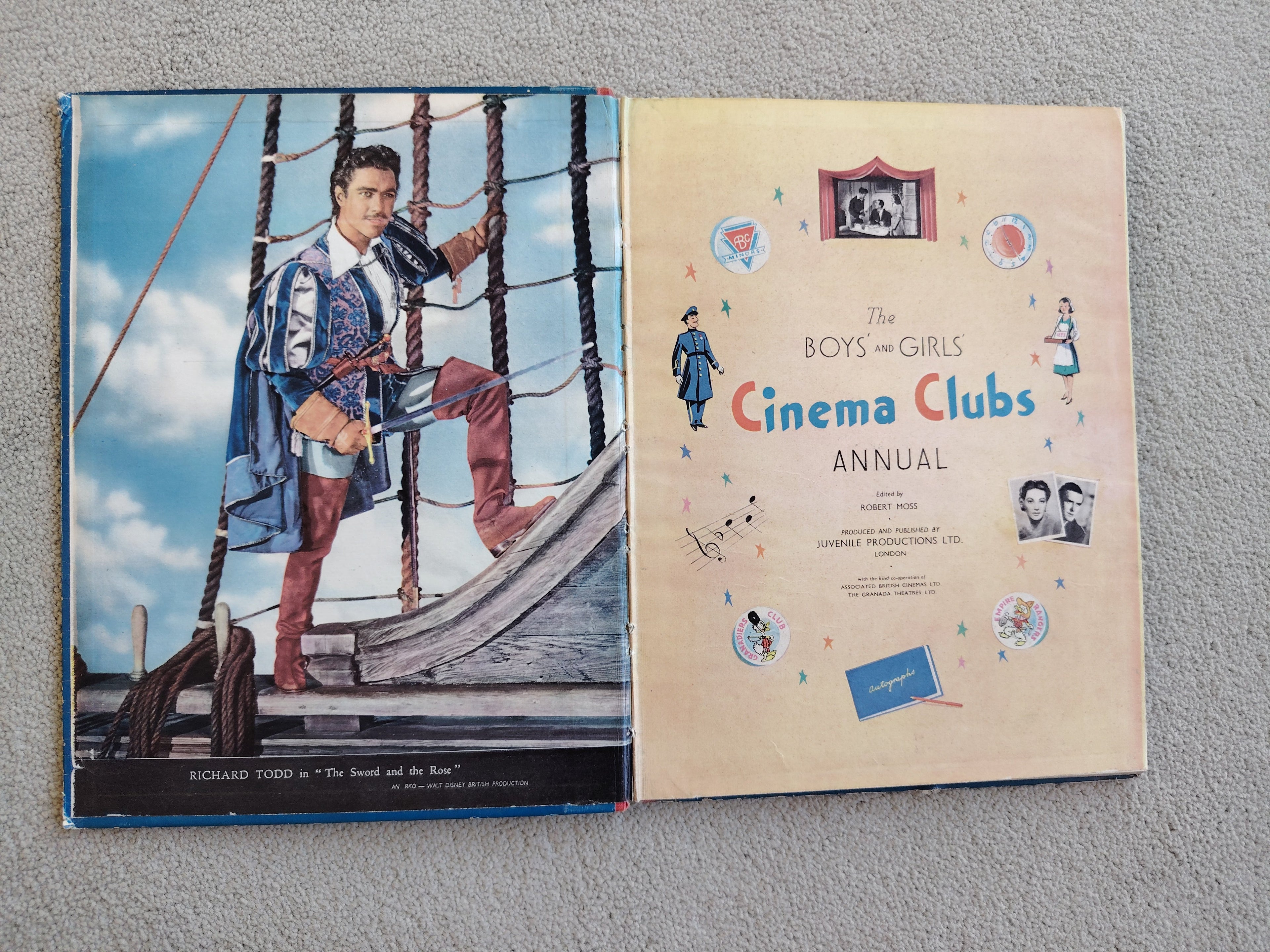 The Boys' and Girls' Cinema Clubs Annual Gene Kelly Front Cover Undated