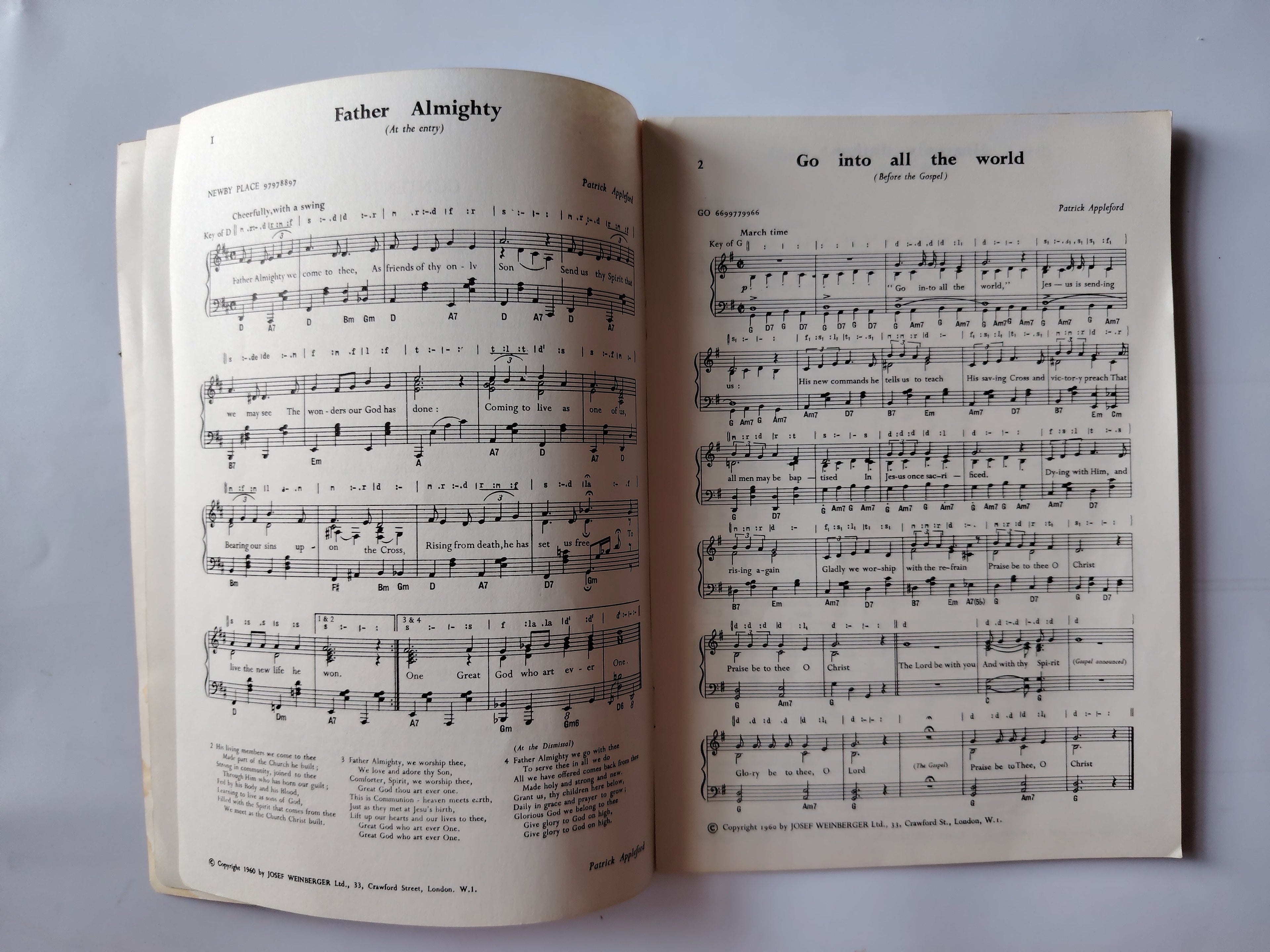Thirty 20th Century Hymn Tunes Josef Weinberger Ltd 1964 by Members of the 20th Century Church Light Music Group