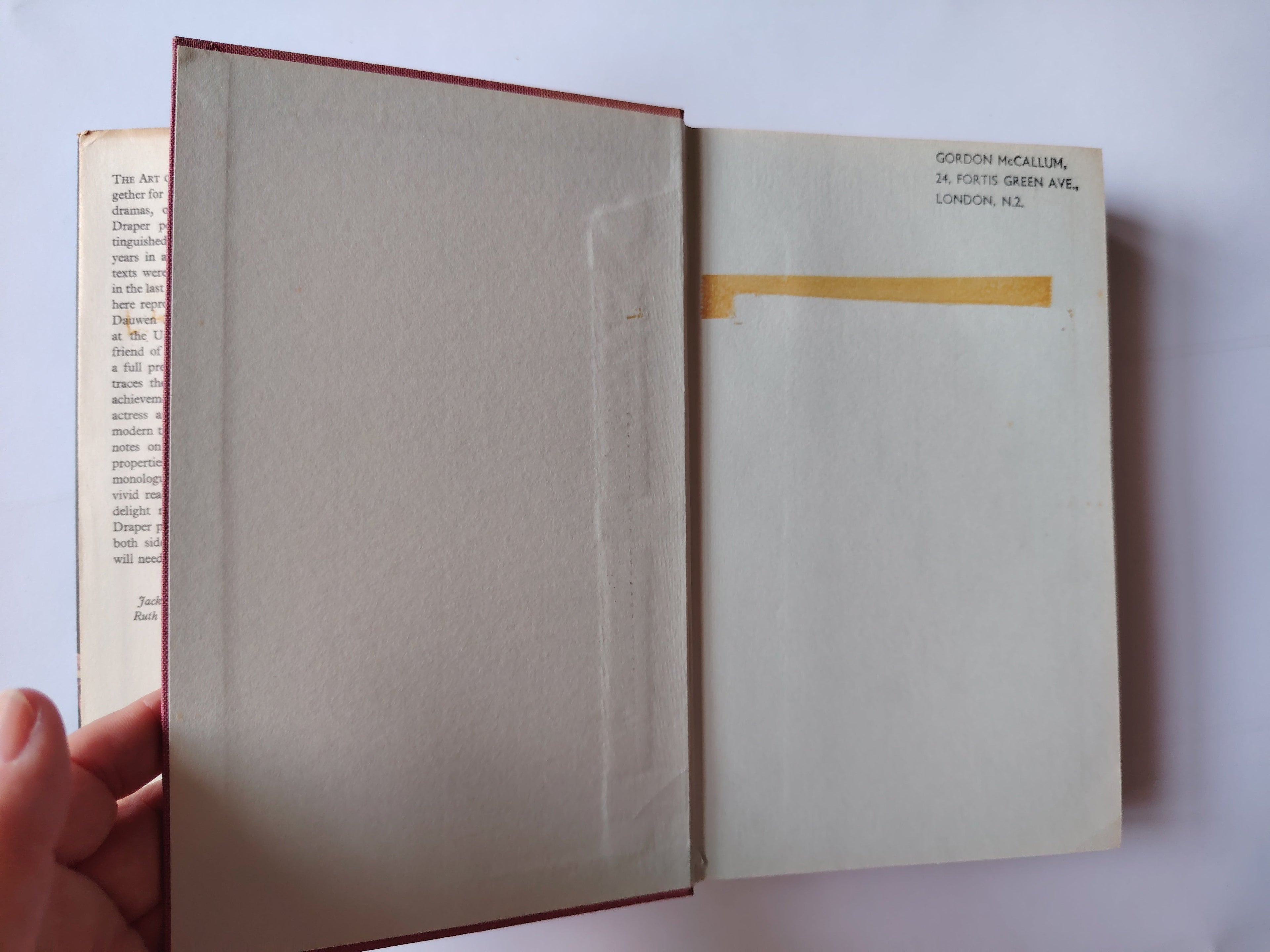 The Art of Ruth Draper Her Dramas and Characters with a Memoir by Morton Dauwen Zabel First UK Edition 1960 with a SIGNED Card of A Scottish Immigrant at Ellis Island, a portrait drawing by John Singer Sargent, London 1914