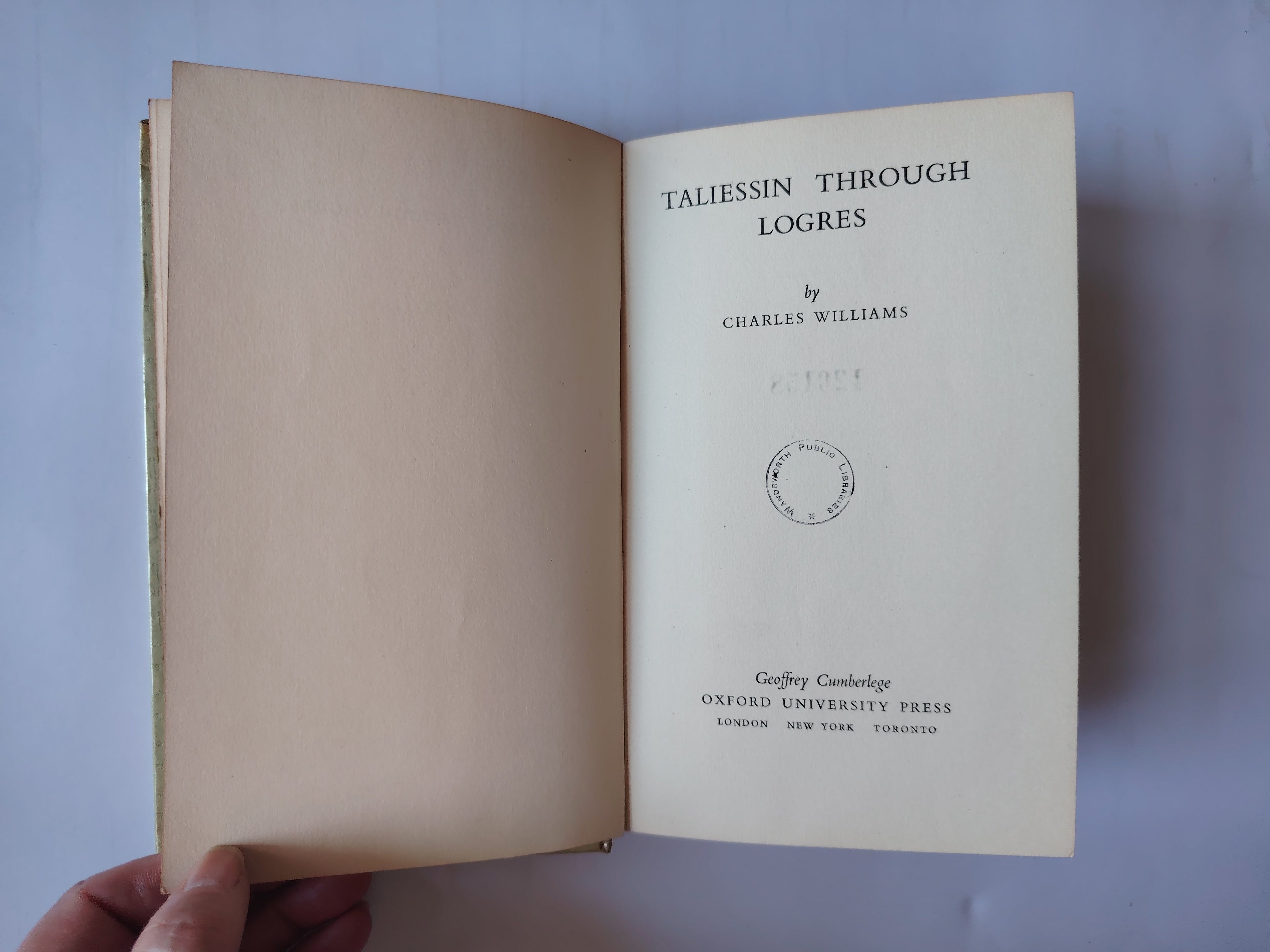 Taliessin Through Logres and The Region of the Summer Stars by Charles Williams Library Binding 1954