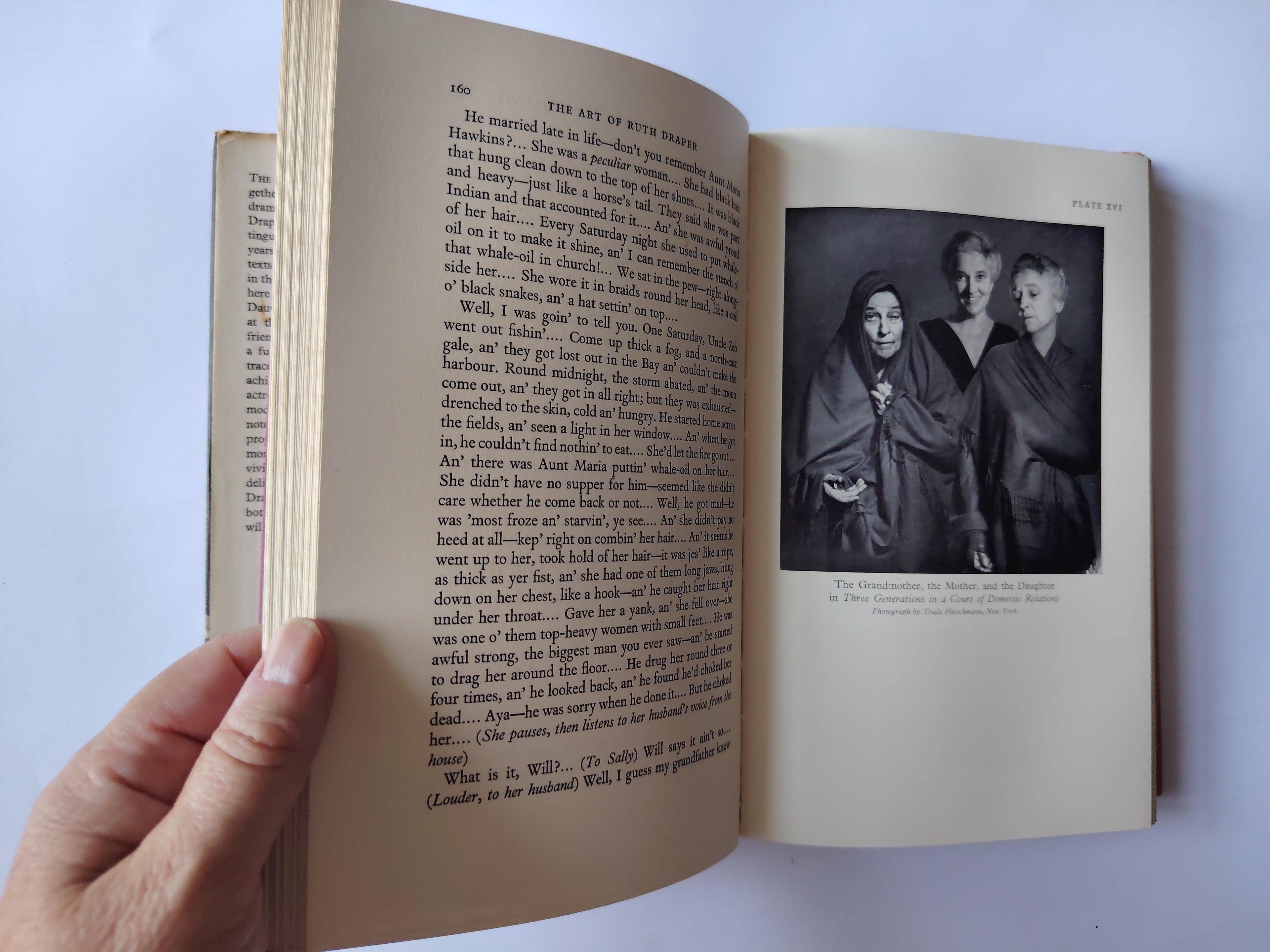 The Art of Ruth Draper Her Dramas and Characters with a Memoir by Morton Dauwen Zabel First UK Edition 1960 with a SIGNED Card of A Scottish Immigrant at Ellis Island, a portrait drawing by John Singer Sargent, London 1914
