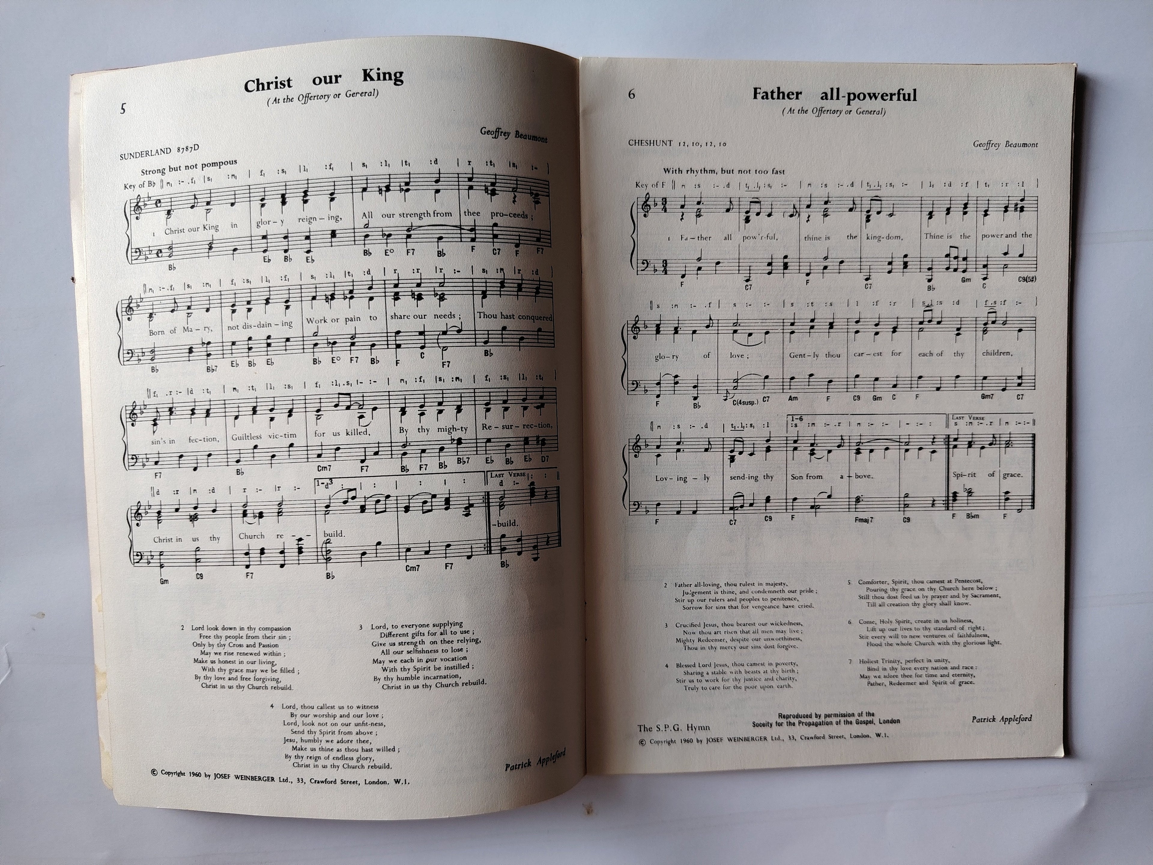 Thirty 20th Century Hymn Tunes Josef Weinberger Ltd 1964 by Members of the 20th Century Church Light Music Group