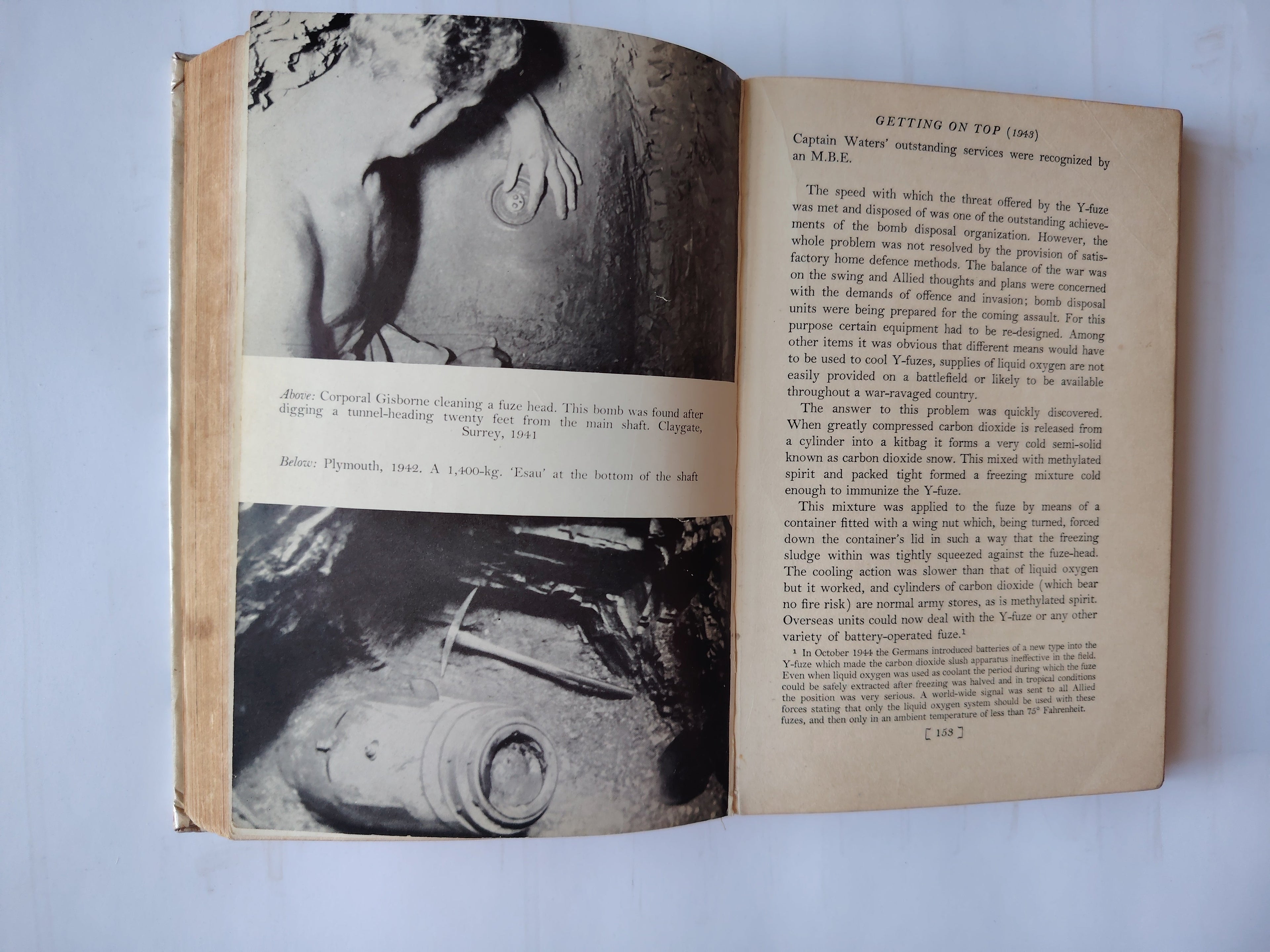Unexploded Bomb A History of Bomb Disposal by Major A B Hartley First Edition 1958 Ex-Library Book