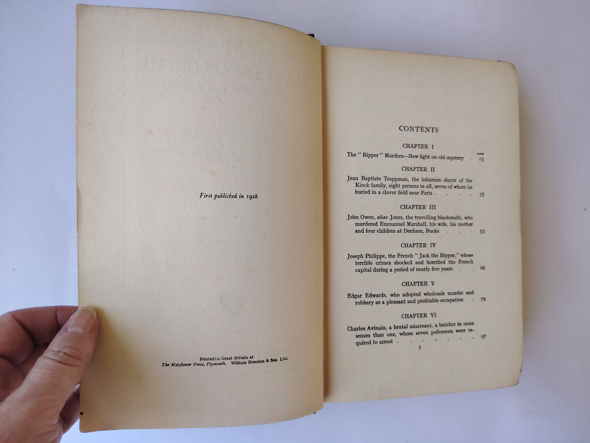 Masters of Crime Studies of Multiple Murders by Guy B H Logan First Edition Book 1928