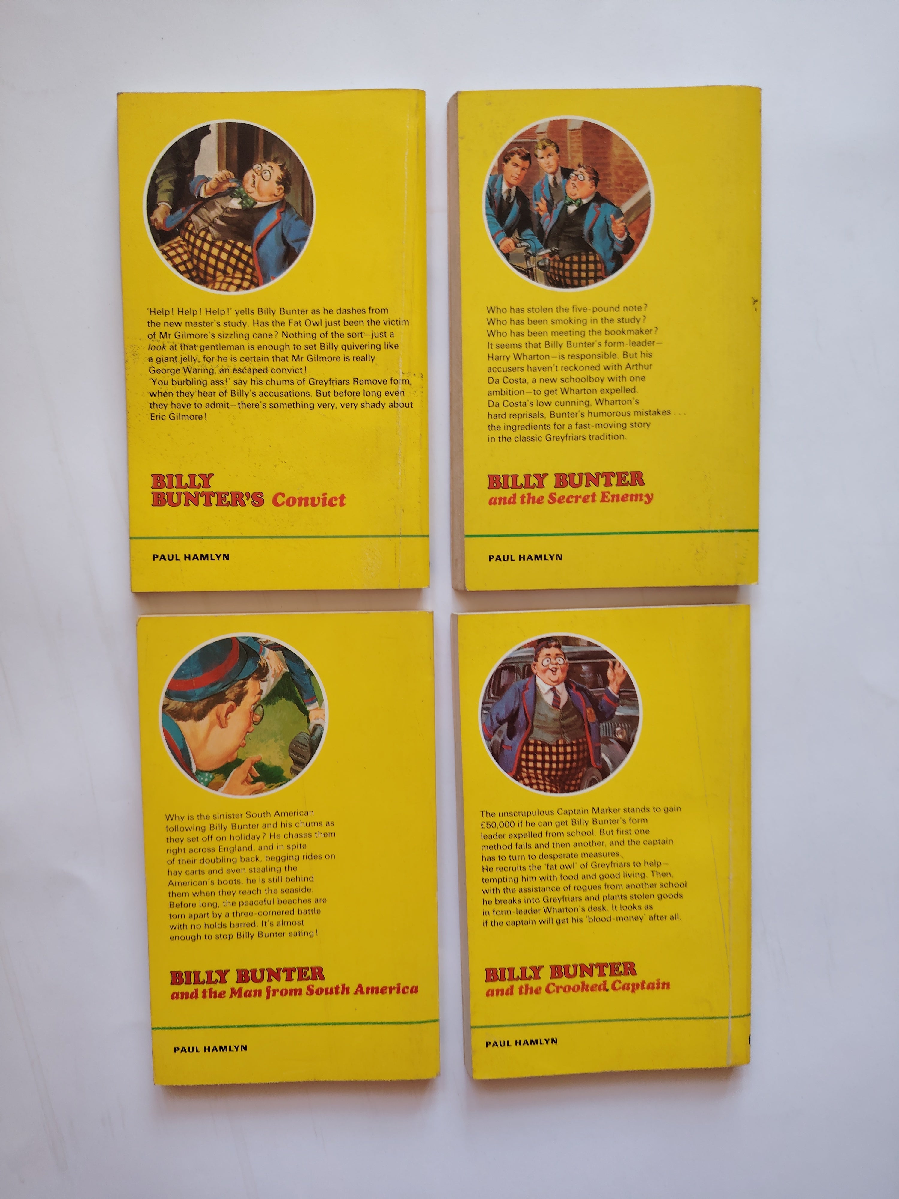 Four Frank Richards Pocket Merlins Billy Bunter's Convict, and the Man from South America, Crooked Captain, Secret Enemy Paul Hamlyn 1968