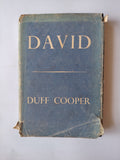 David by Duff Cooper First Edition Hardback in Dustjacket 1943