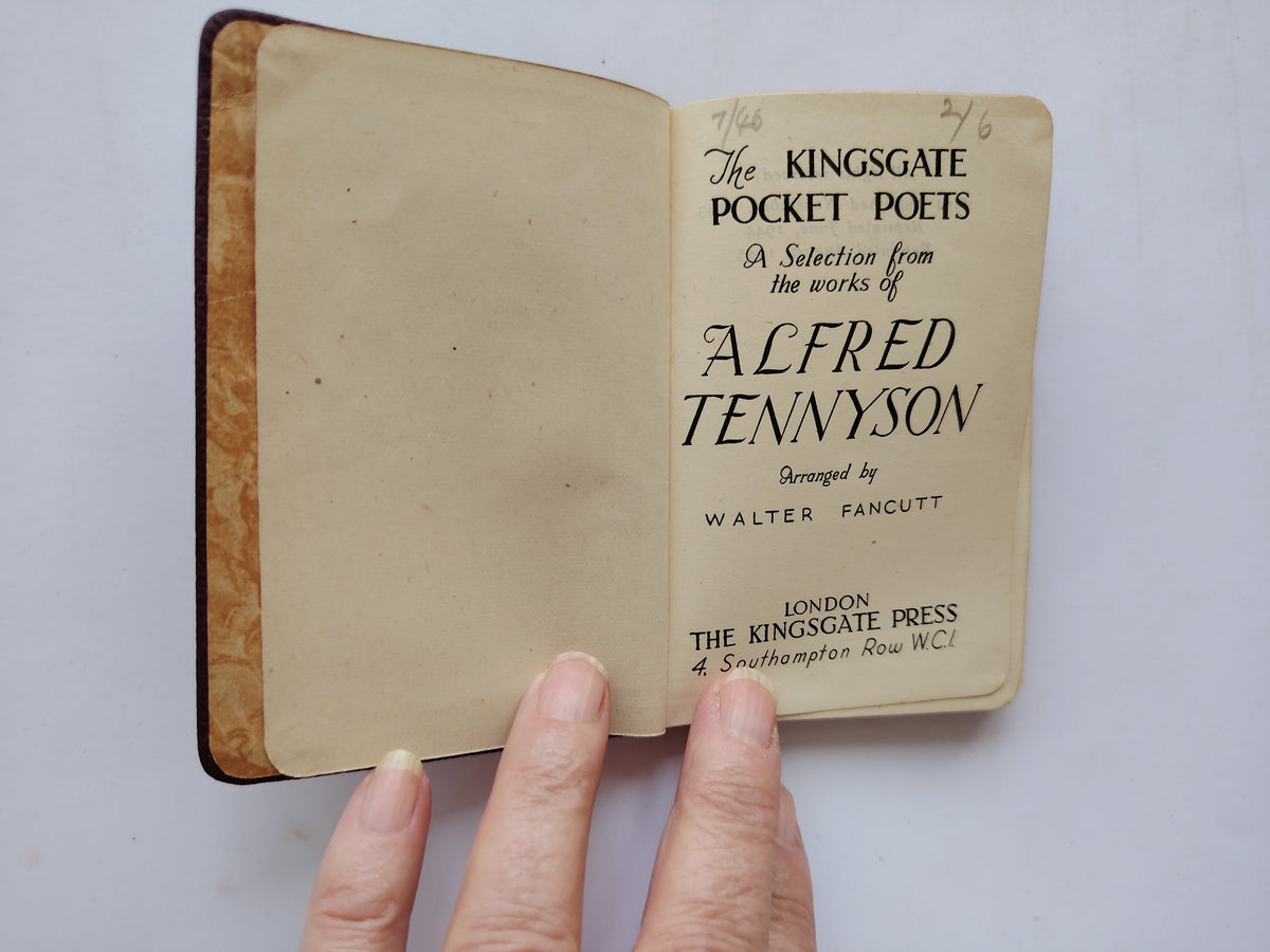 The Kingsgate Pocket Poets A Selection from the works of Alfred Tennyson and John Milton 1945 and 1947