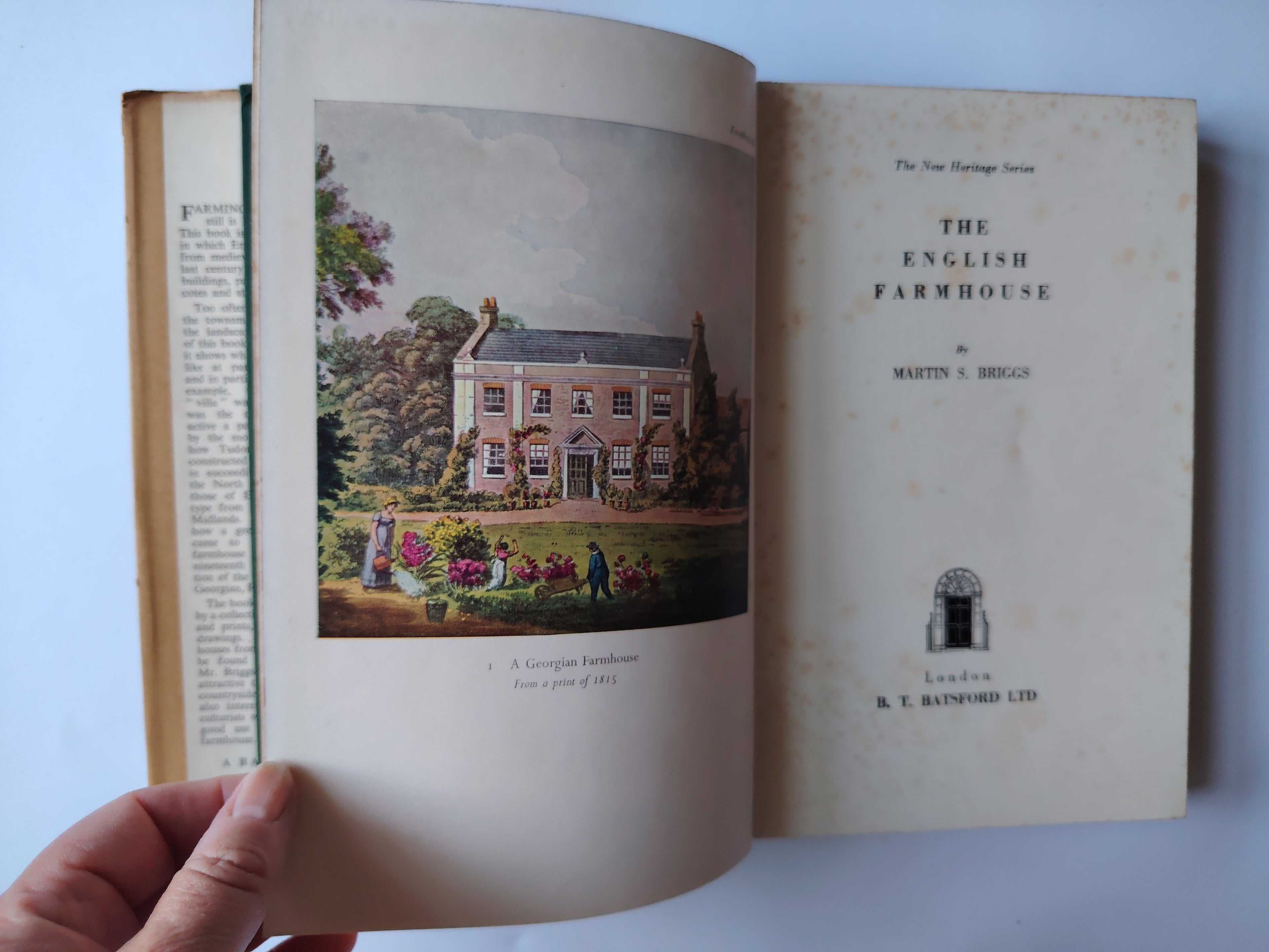 The English Farmhouse The New Heritage Series by Martin S Briggs 1953 First Edition
