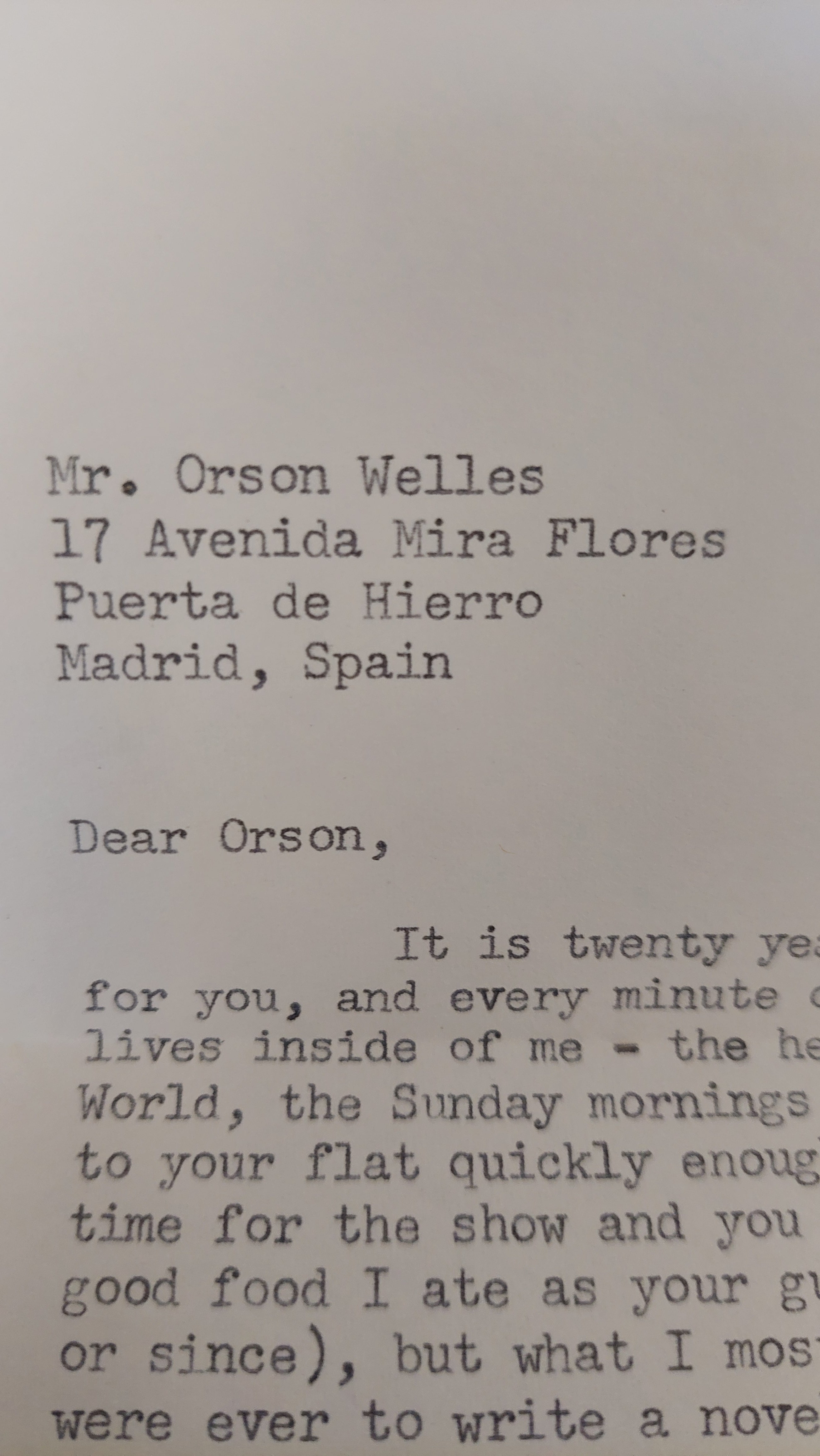 The Itinerant A Novel by William Herrick with Personal Letter from Author to Orson Wells
