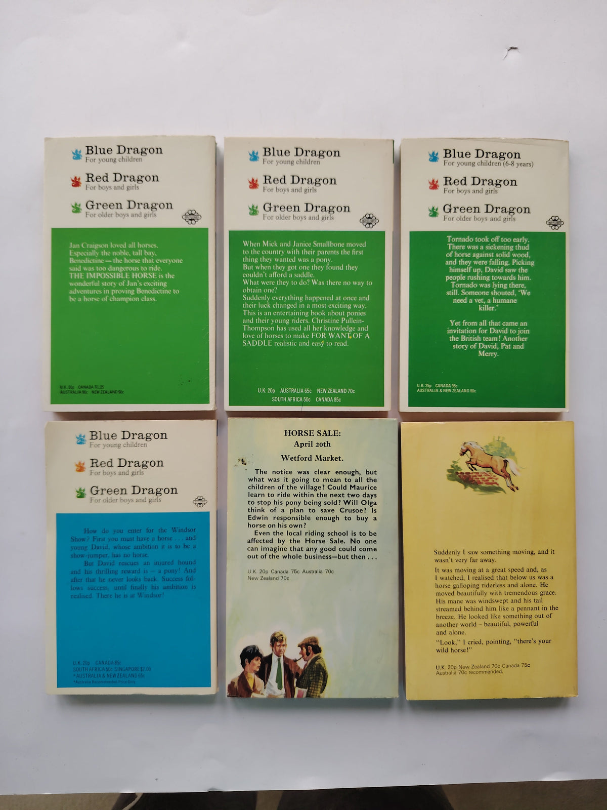 Christine Pullein-Thompson Vintage Paperback Books Pony Stories Dragon and Armada Books 1970s
