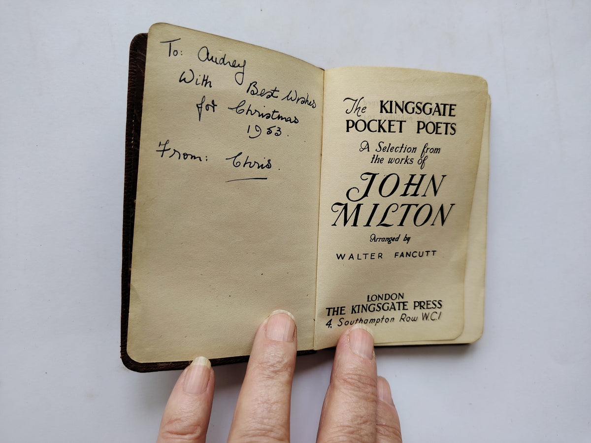 The Kingsgate Pocket Poets A Selection from the works of Alfred Tennyson and John Milton 1945 and 1947