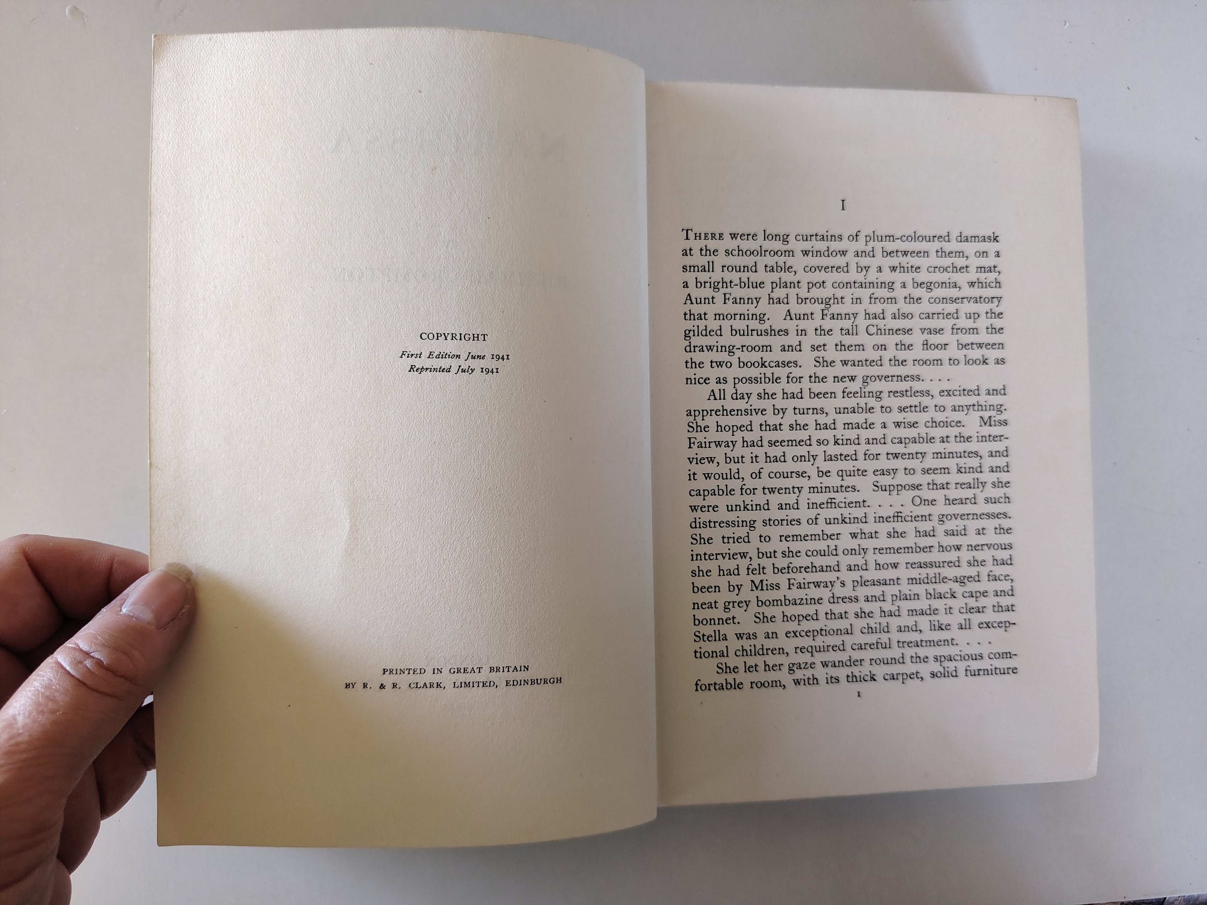Narcissa by Richmal Crompton July 1941 First Edition Reprint Macmillan & Co
