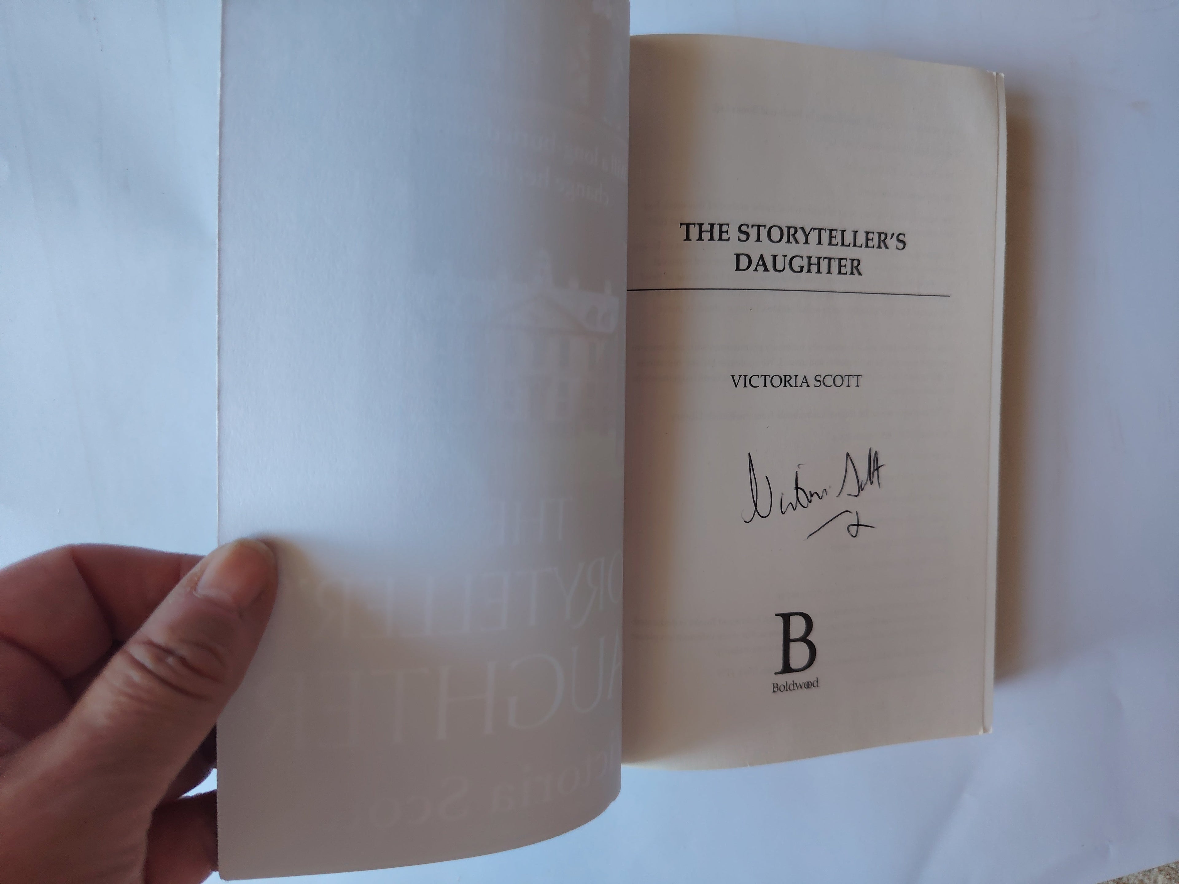 The Storyteller's Daughter by Victoria Scott SIGNED First Edition Paperback 2025