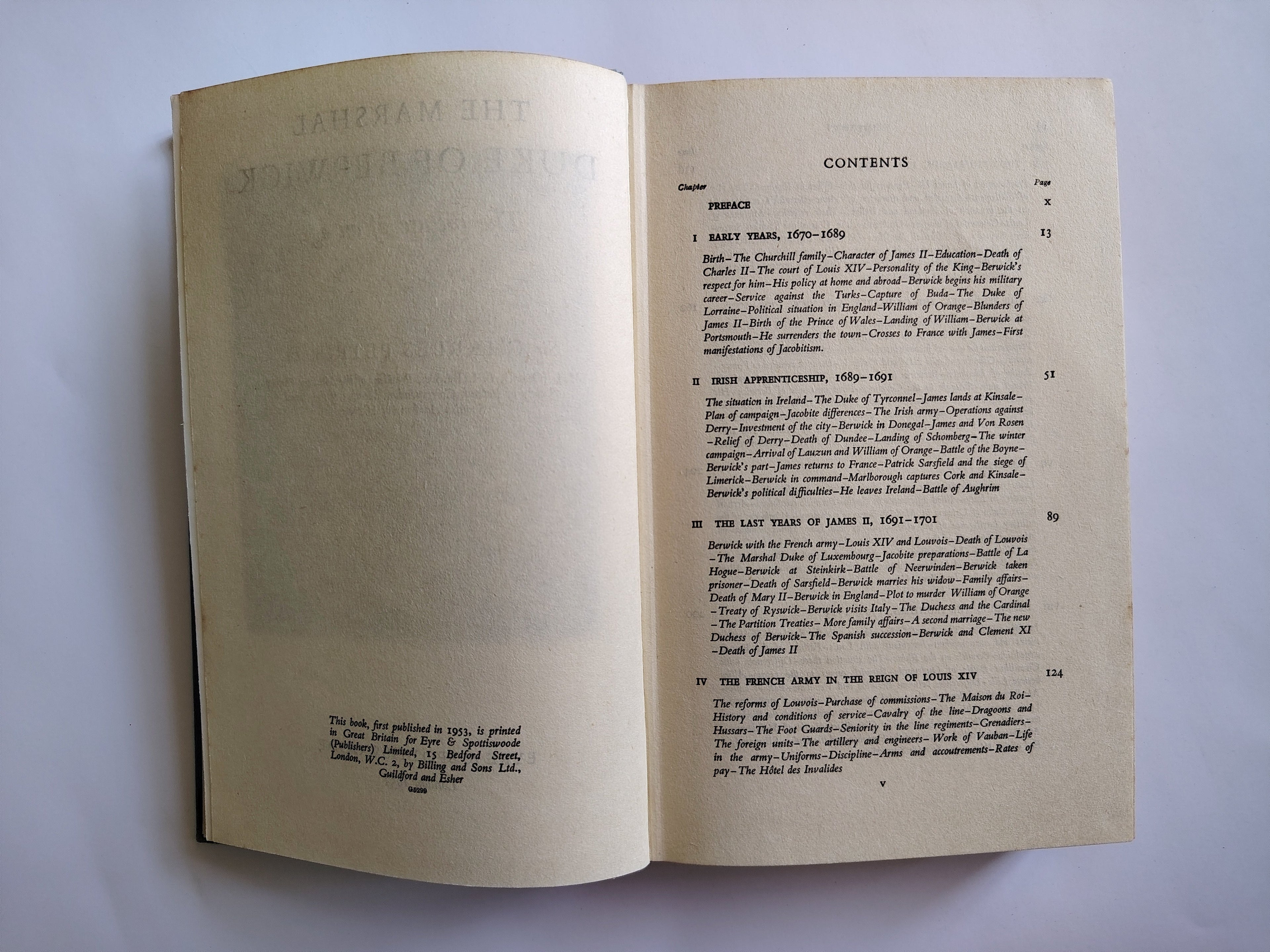 The Marshal Duke of Berwick The picture of an age Sir Charles Petrie First Edition 1953