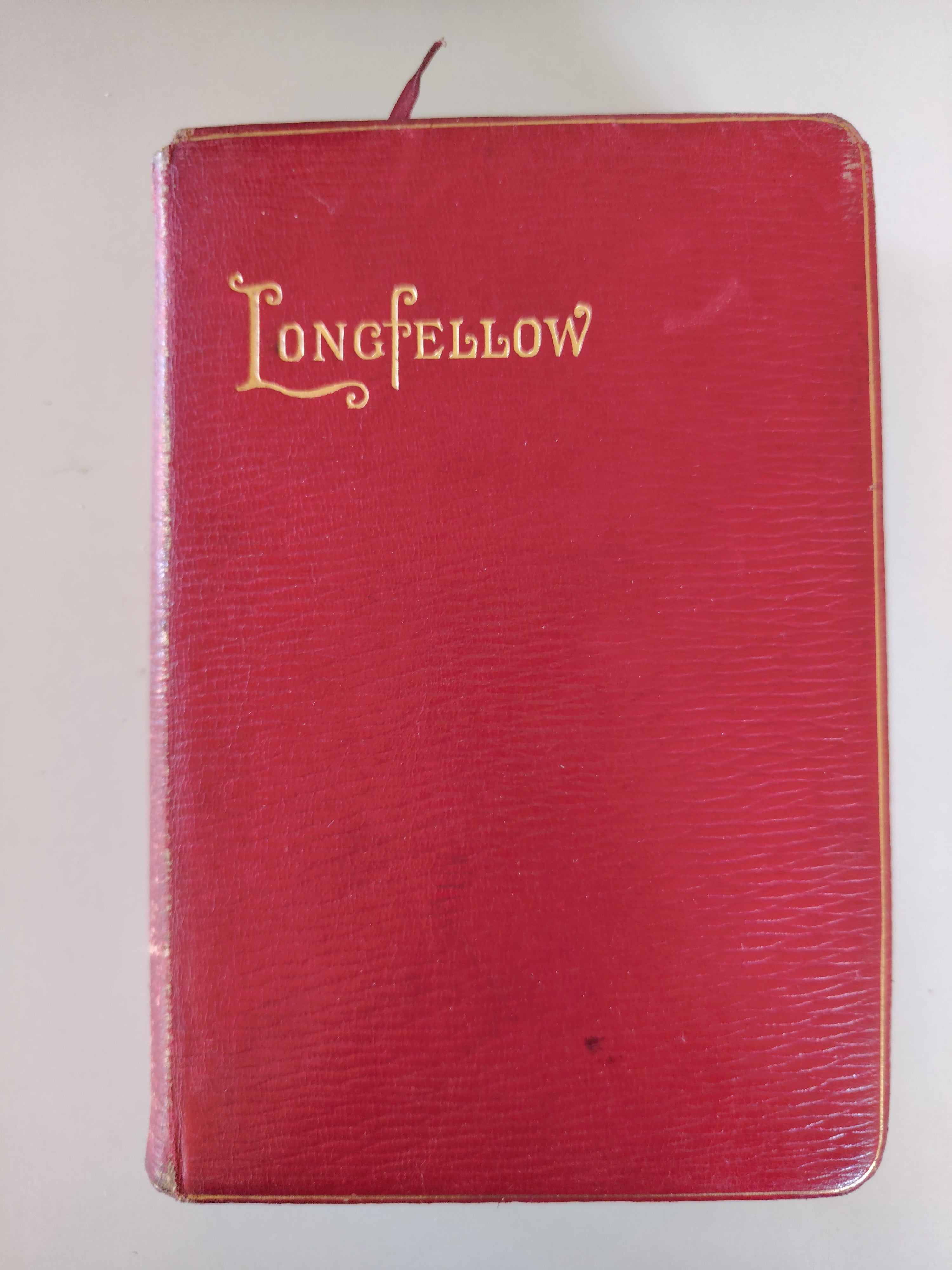 The 'Lansdowne' Poets The Poetical Works of Longfellow with Illustrations and Portrait Red Leather Frederick Warne & Co Undated c1900