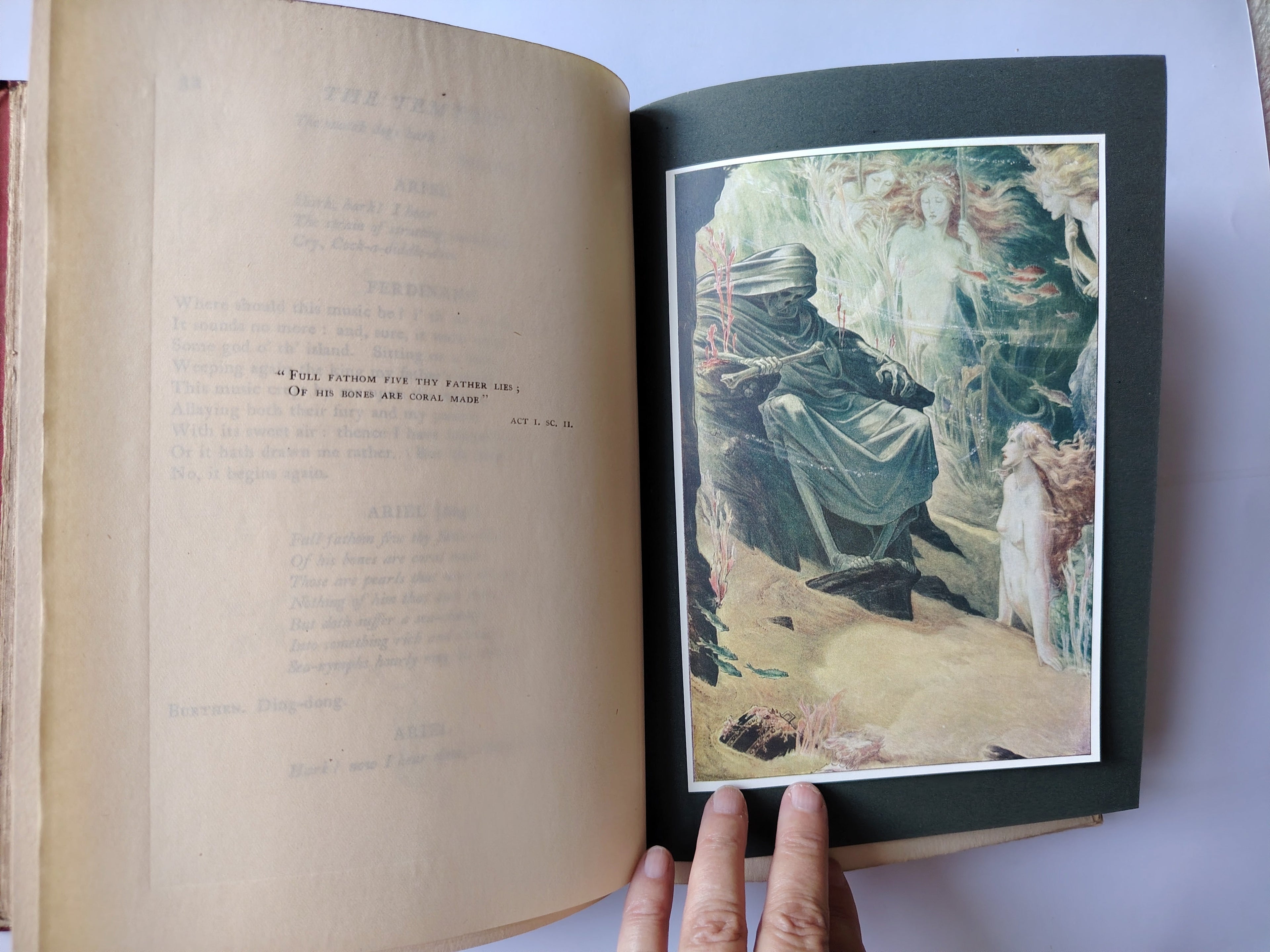 The Tempest by William Shakespeare with Illustrations in Colour by Paul Woodroffe and Songs by Joseph Moorat Published in 1908