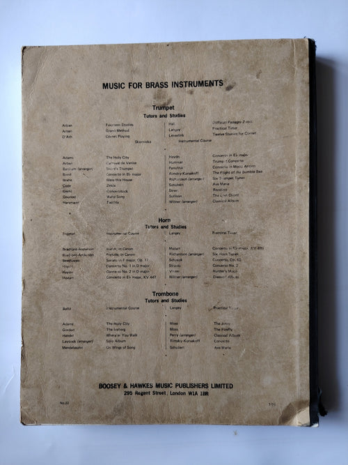 Cornet Method by J B Arban Published by Boosey & Hawkes in 1907 Complete Edition