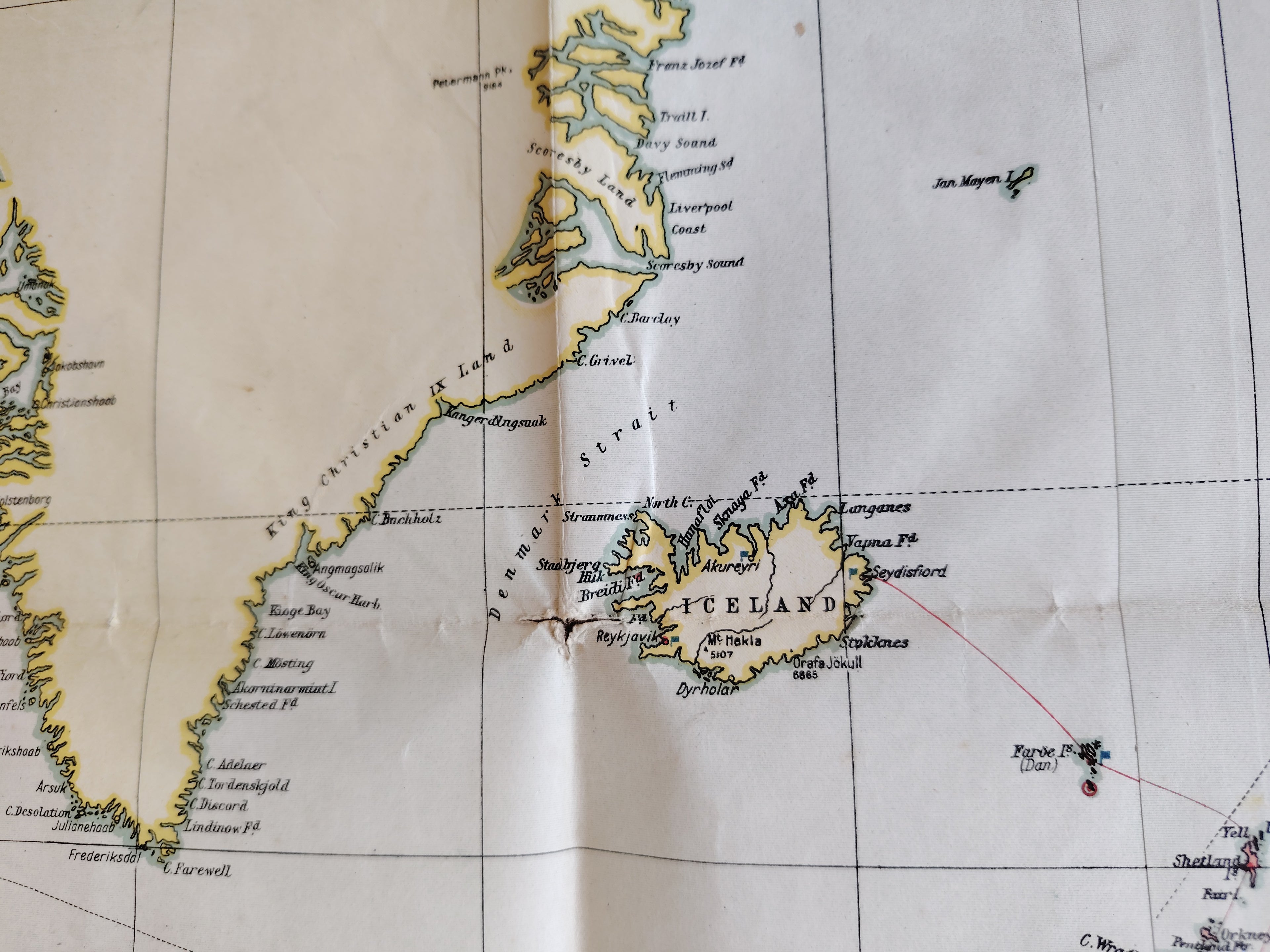 Geographia Commercial & Political Map of the World by Alexander Gross c1920 in Original Cloth Folder