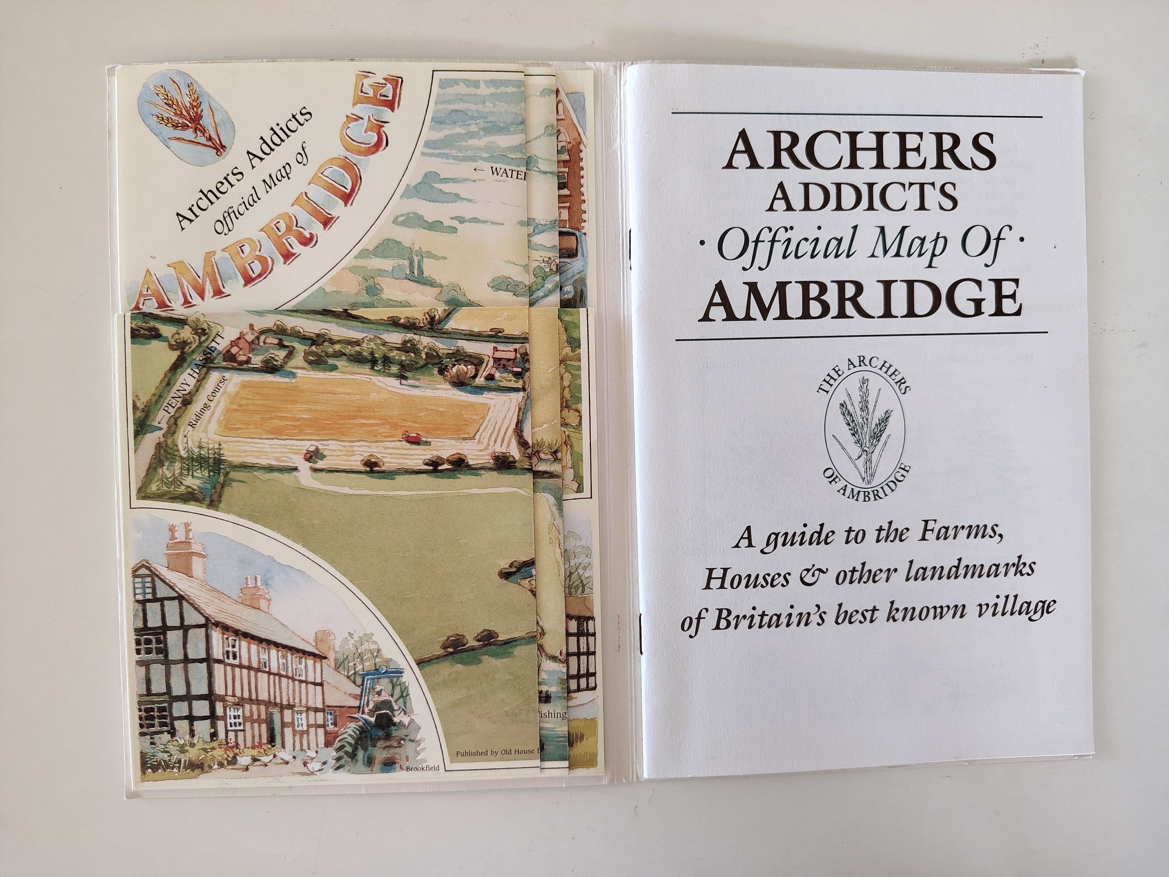 Archers Addicts Official Map of Ambridge A detailed colour map of Britain's best known village Plus Two Postcards