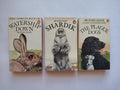 Three Richard Adams Penguin Paperback Books Watership Down, Shardik, The Plague Dogs 1976-78