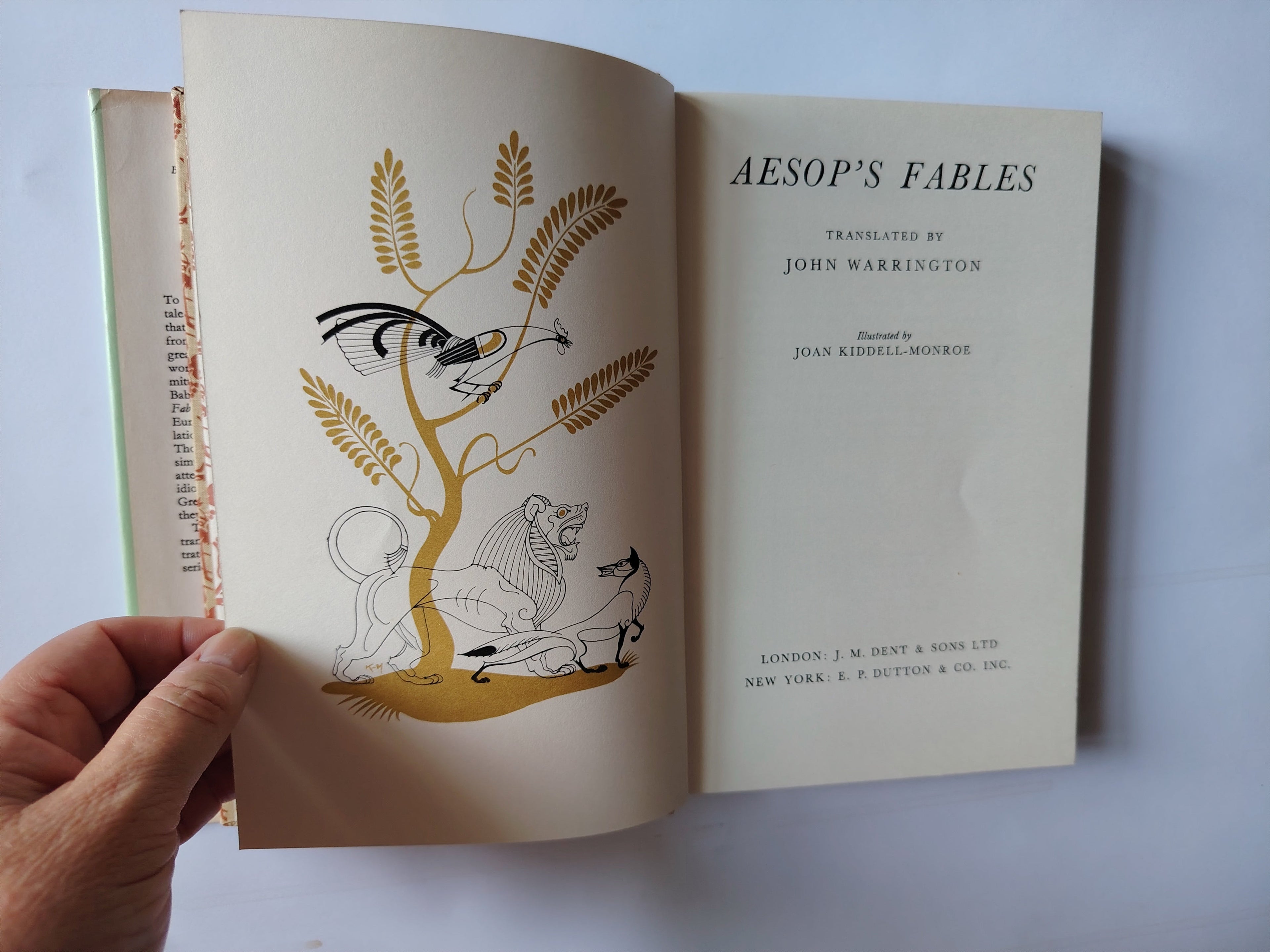 Aesop's Fables Illustrated by Joan Kiddell-Monroe 1967 Hardback Book with  Children's Illustrated Classics