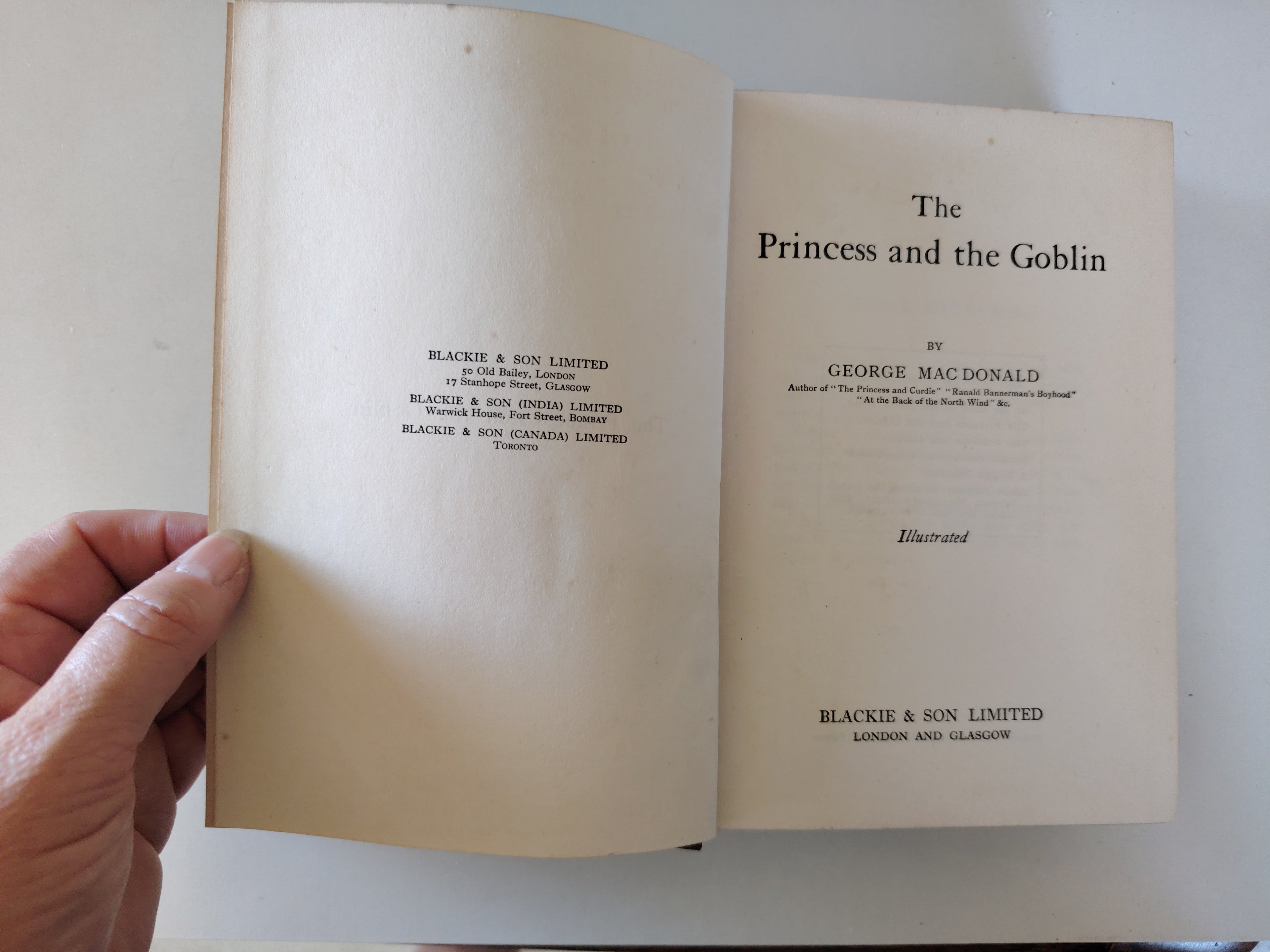The Princess and the Goblin George Macdonald Blackie & Son c1930 Illustrated