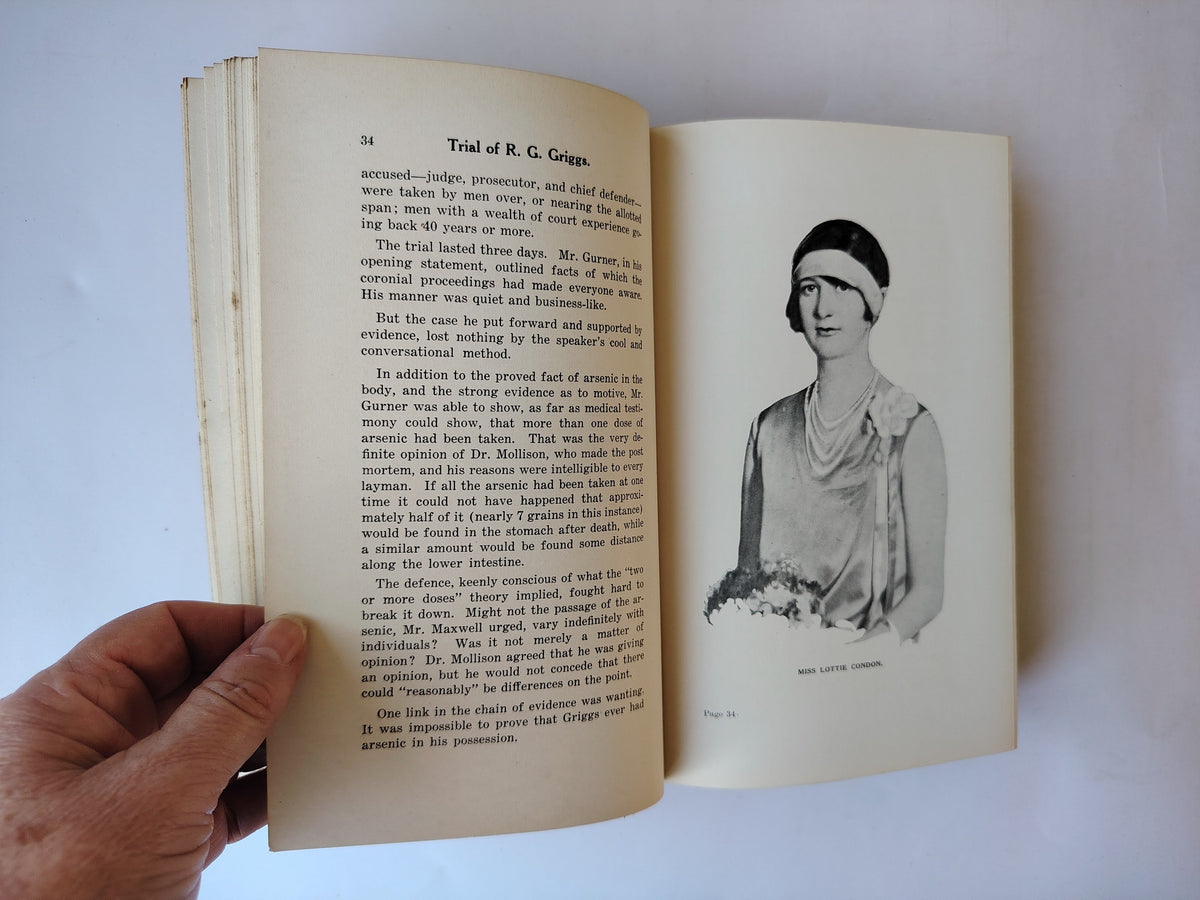 The Trial of Ronald Geeves Griggs Edited by A J Buchanan Famous Australian Trials First Edition Book 1930