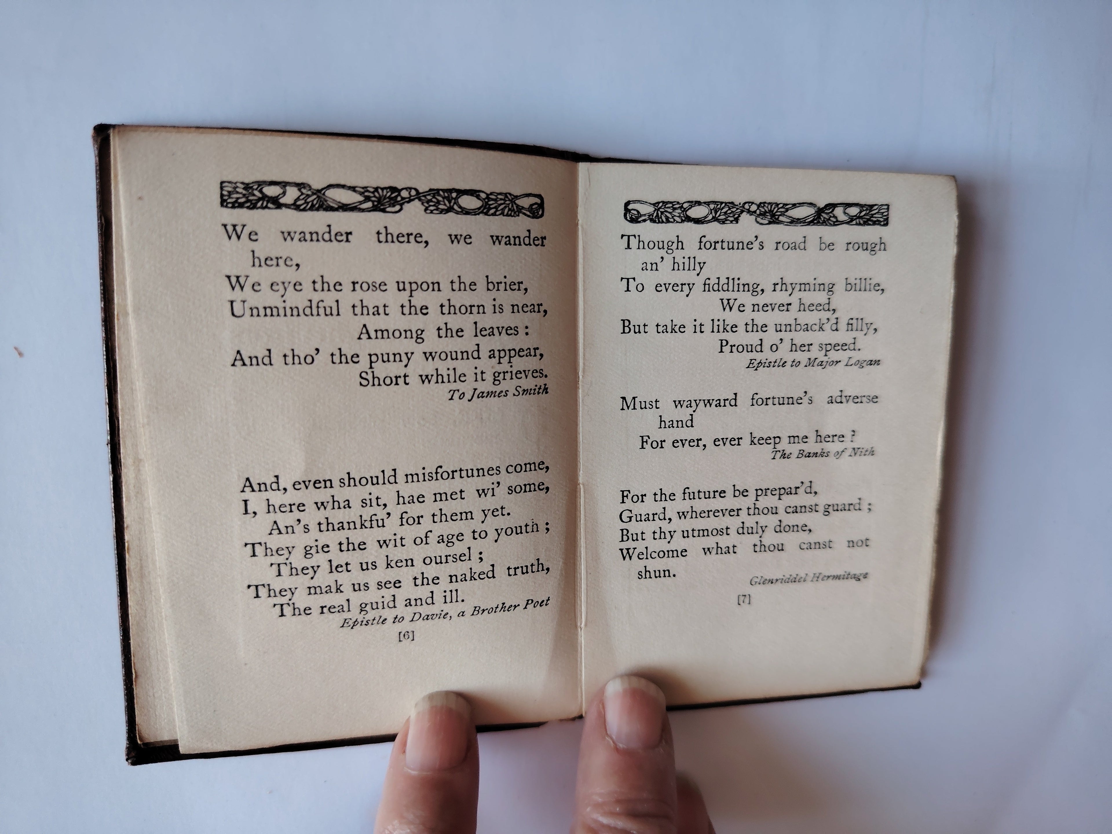 Wayside Thoughts From Burns Sesame Booklets G G Harrap & Co Ltd Undated Leather Miniature