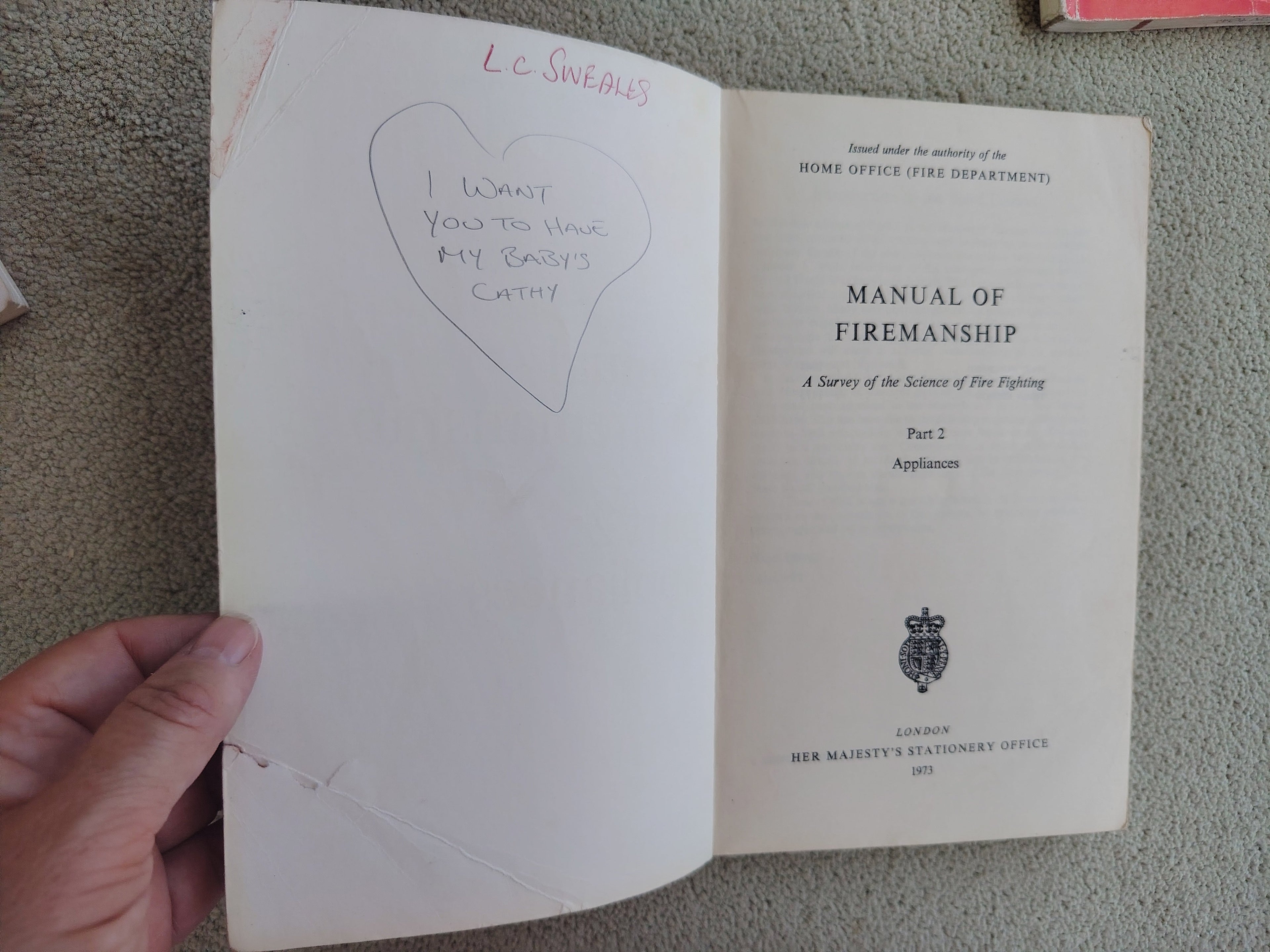 14 Books from the Manual of Firemanship Series published by the Home Office (Fire Department) 1970/80s
