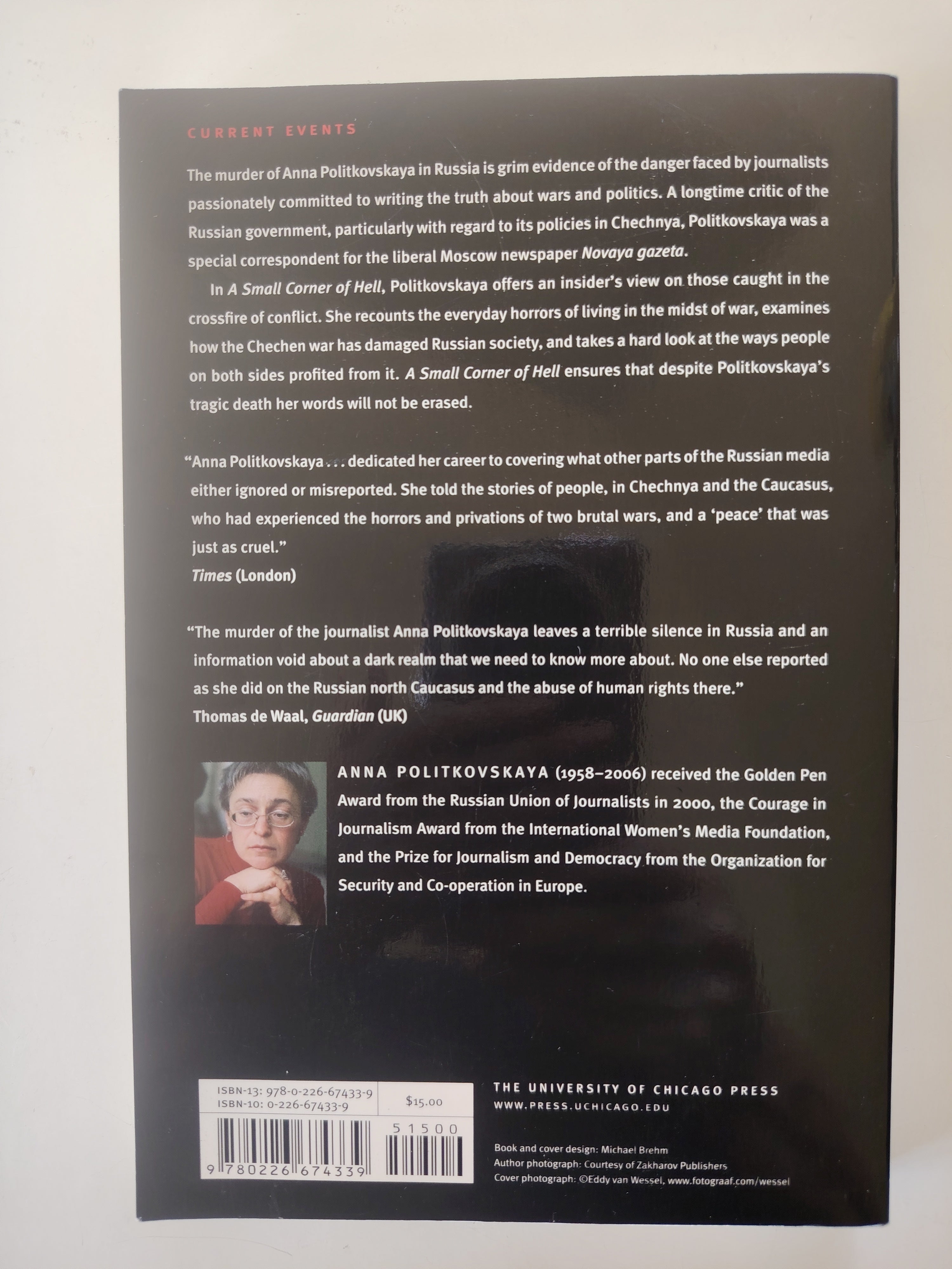 A Small Corner of Hell Dispatches From Chechnya by Anna Politkovskaya Like New Paperback 2007