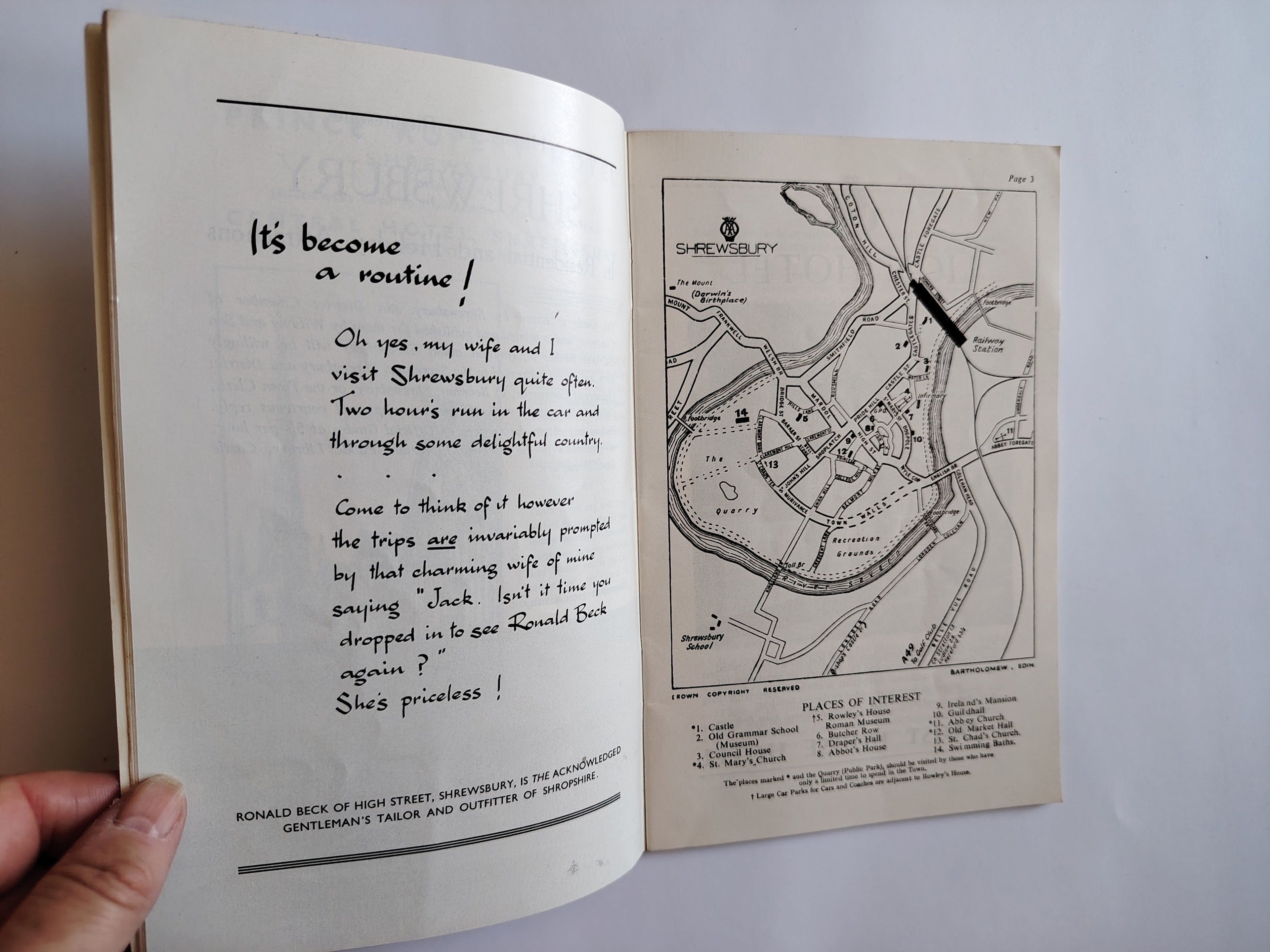 Shrewsbury Historic Centre of Beautiful Shropshire Illustrated Booklet